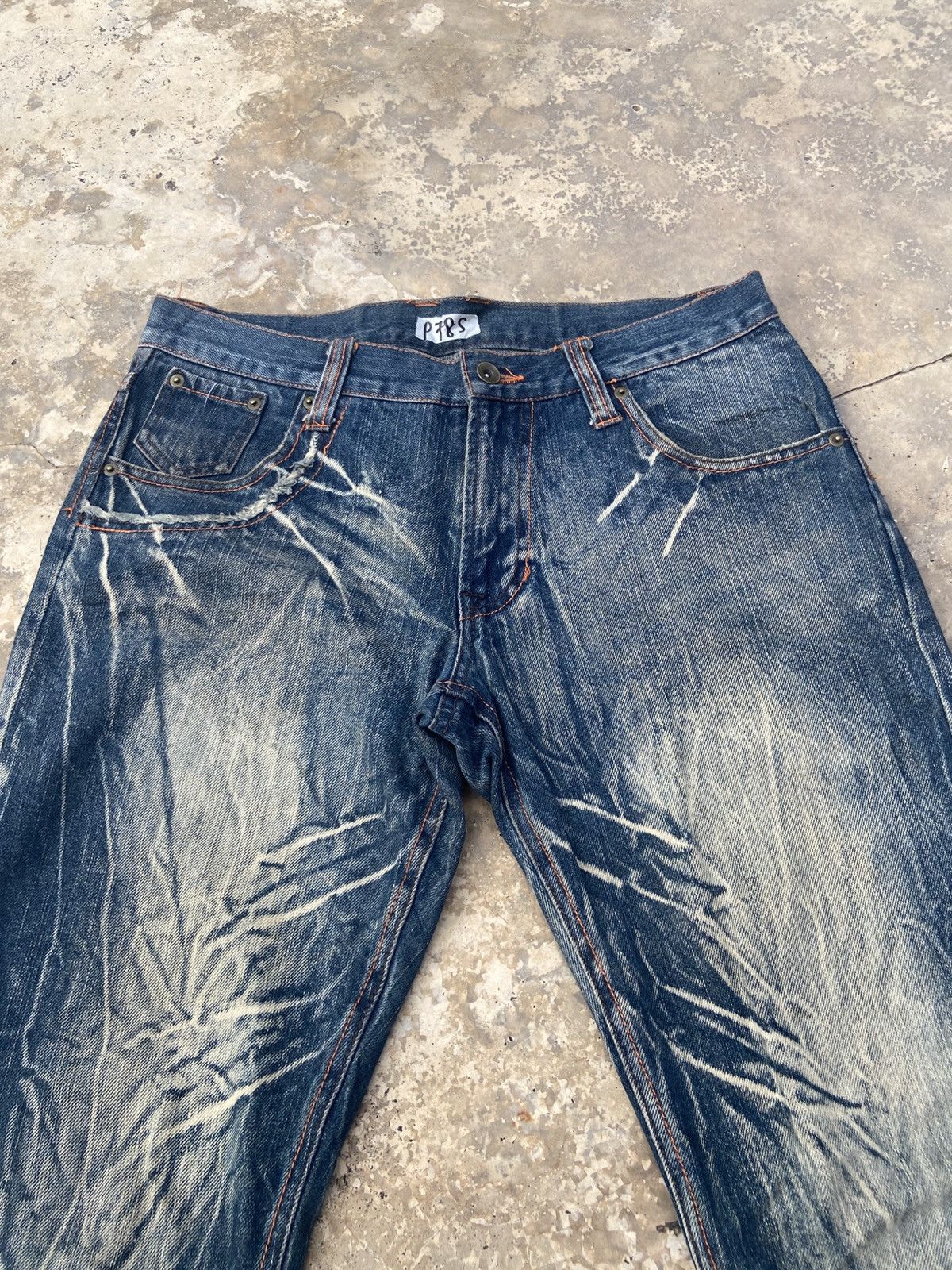 Japanese Brand Clone Devgru Faded Style Denim Pant Size US 33 - 3 Thumbnail