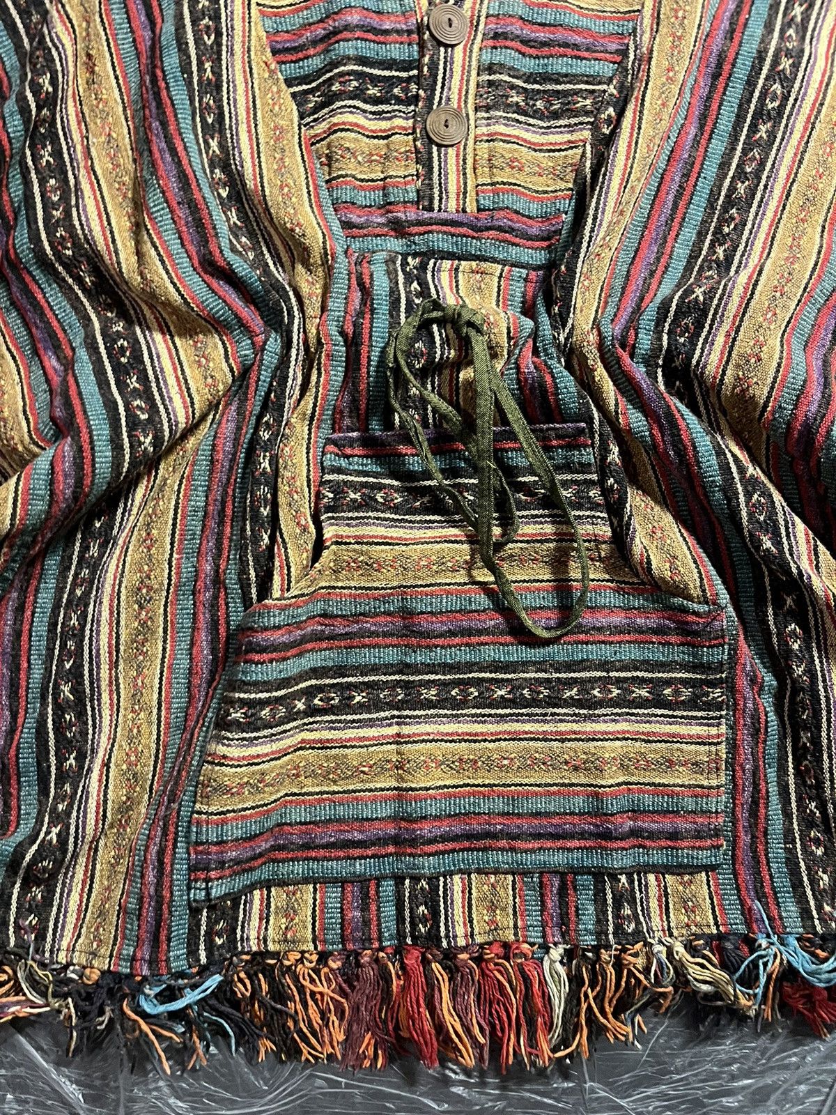 Vintage Little Kathmandu Poncho (Handmade in Nepal) Size US L / EU 52-54 / 3 - 3 Thumbnail