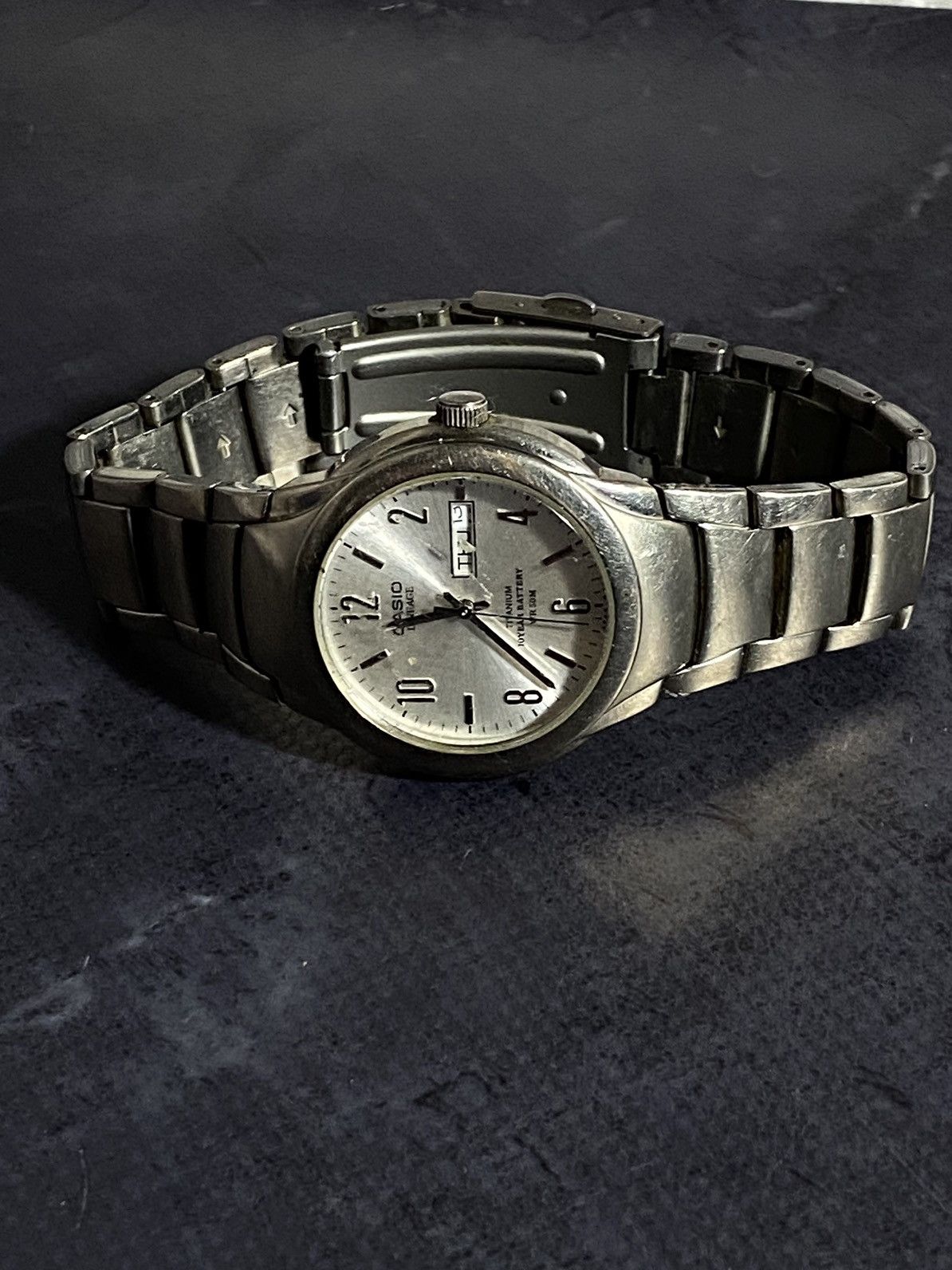Casio Casio Titanium Silver Dial Watch Steel Japanese Brand Size ONE SIZE - 9 Thumbnail