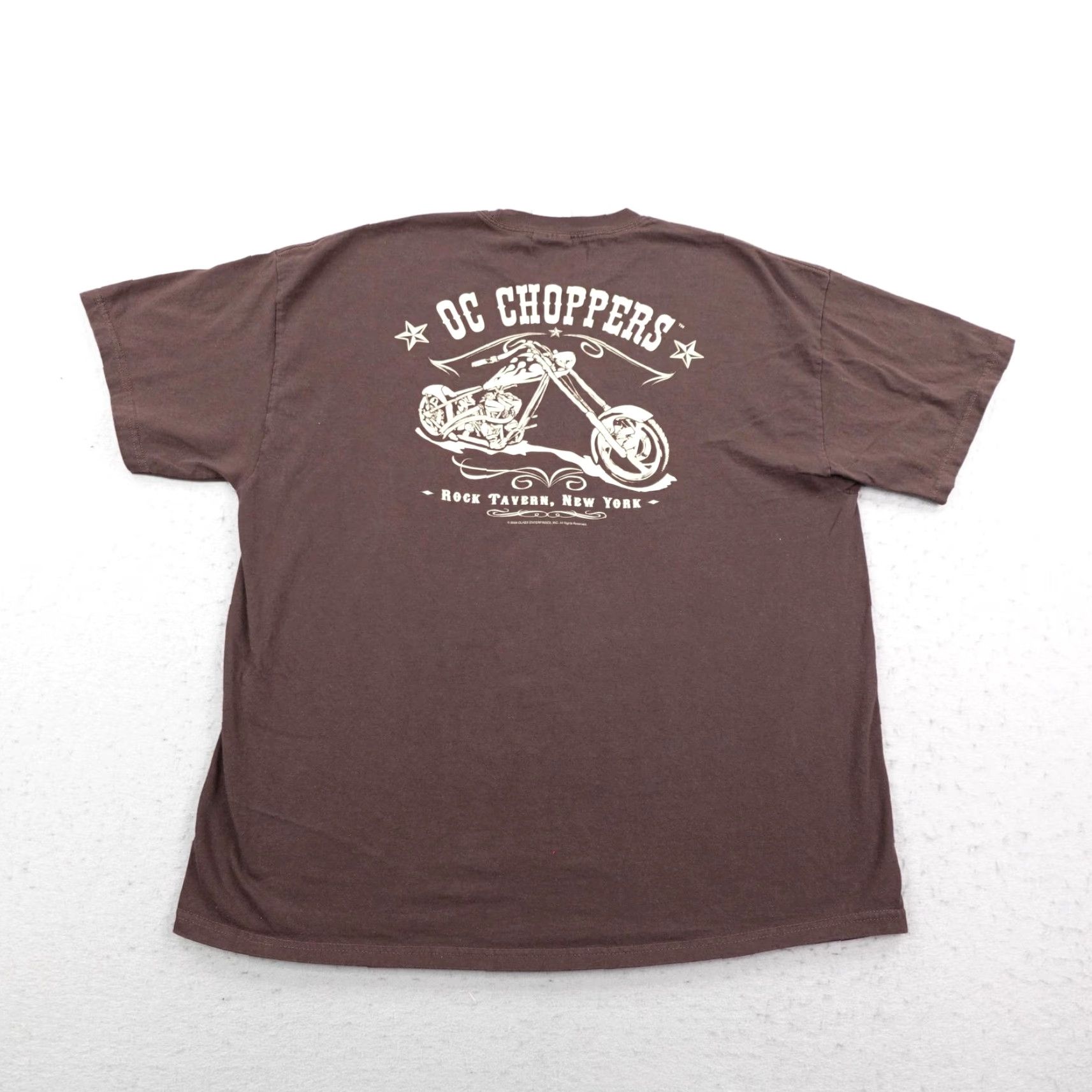 Vintage VINTAGE OC CHOPPERS Shirt Mens 2XL Brown Motorcycle Biker Rock Tavern New York Size US XXL / EU 58 / 5 - 4 Thumbnail