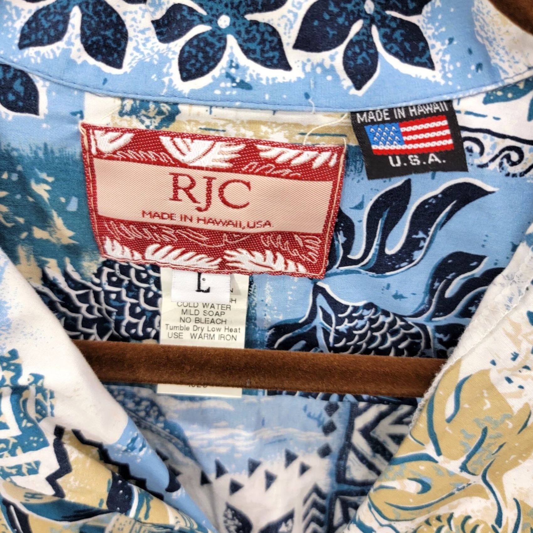 Vintage RJC Vintage Hawaiian Shirt Blue Men's L turtle Size US L / EU 52-54 / 3 - 2 Thumbnail