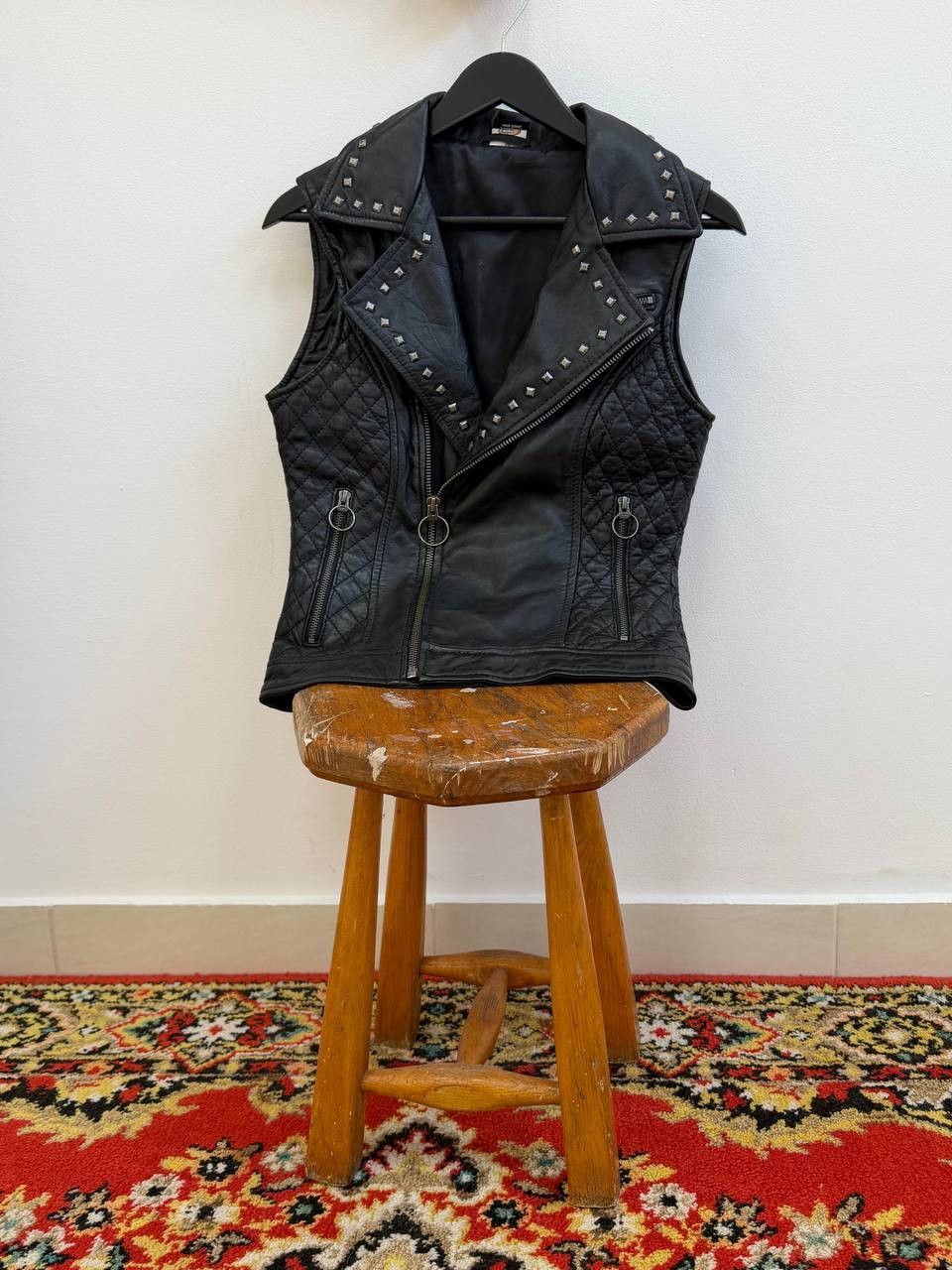 Japanese Brand Vintage Avant-Garde Biker Moto Style Leather Vests hype Size US S / EU 44-46 / 1 - 2 Thumbnail