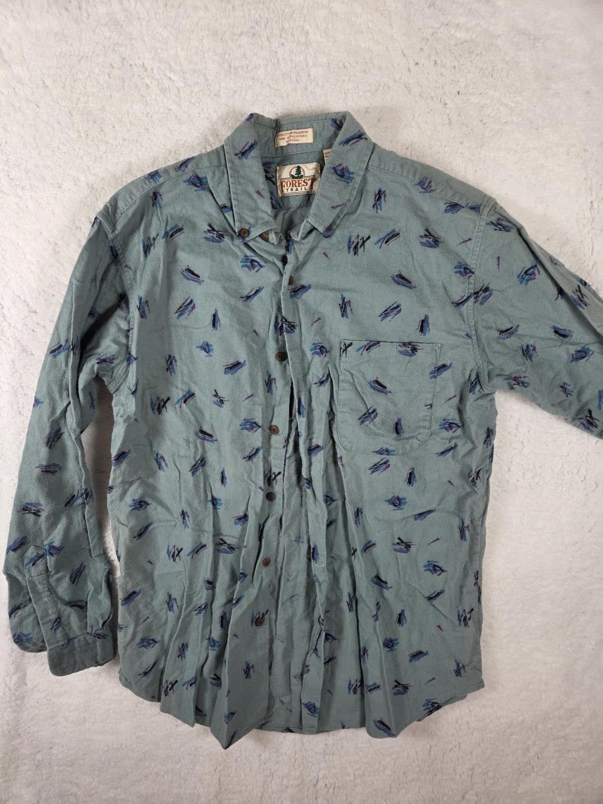 Other Forest Trail Men's Long Sleeve Button-Up Shirt, Medium Size US M / EU 48-50 / 2 - 1 Thumbnail