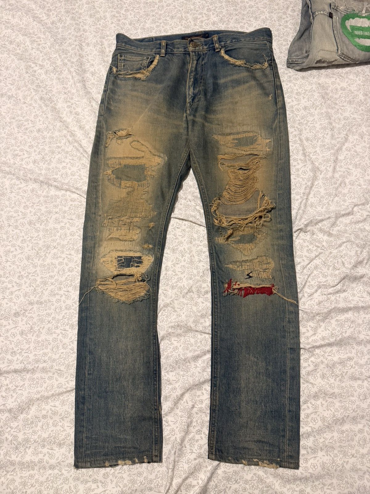 Jun Takahashi × Undercover Undercover 68 Red Yarn Denim | Grailed