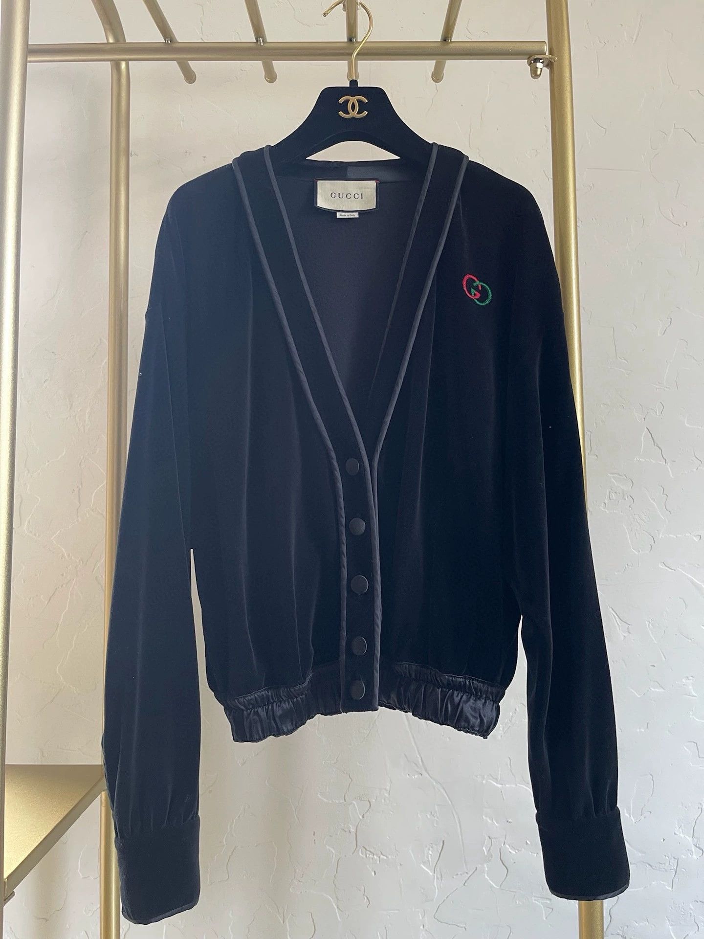 Gucci Black Velvet Cardigan XXS - dmc