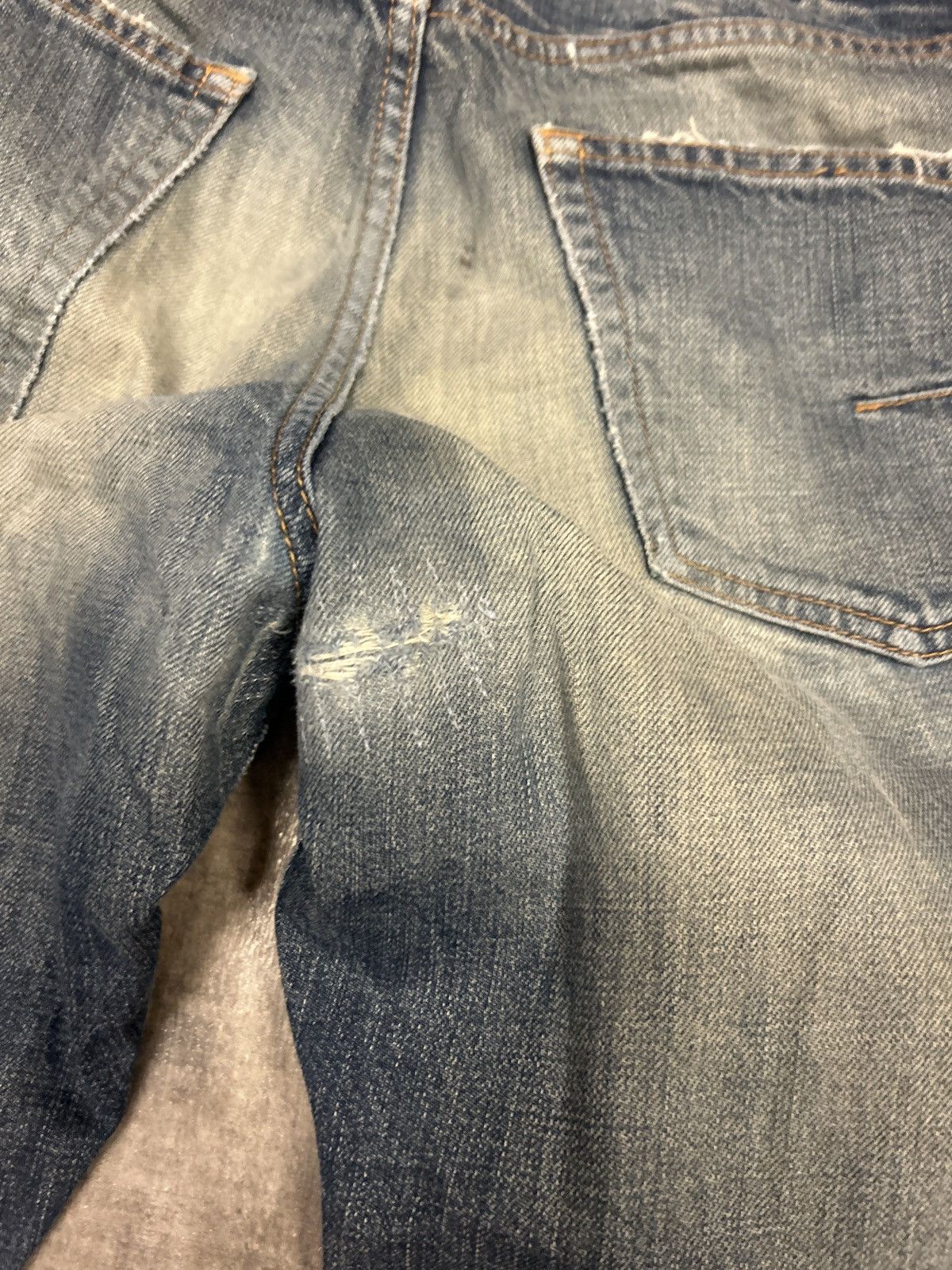 Dior Hedi Distressed Washed Blue Denim Size US 31 - 11 Thumbnail