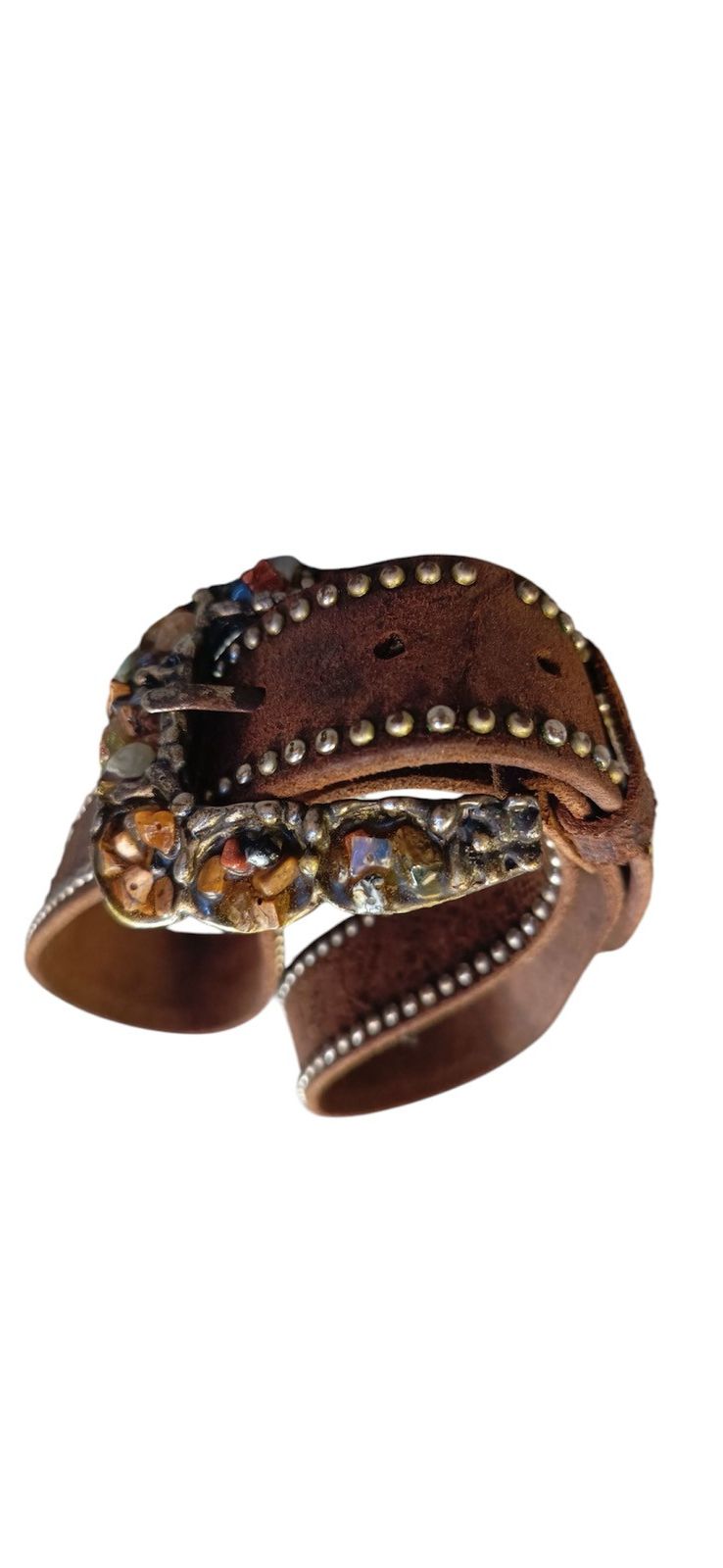 Japanese Brand 🔥🔥 Vintage Studded Japanese Rare Gem Stone Belts Size ONE SIZE - 1 Thumbnail