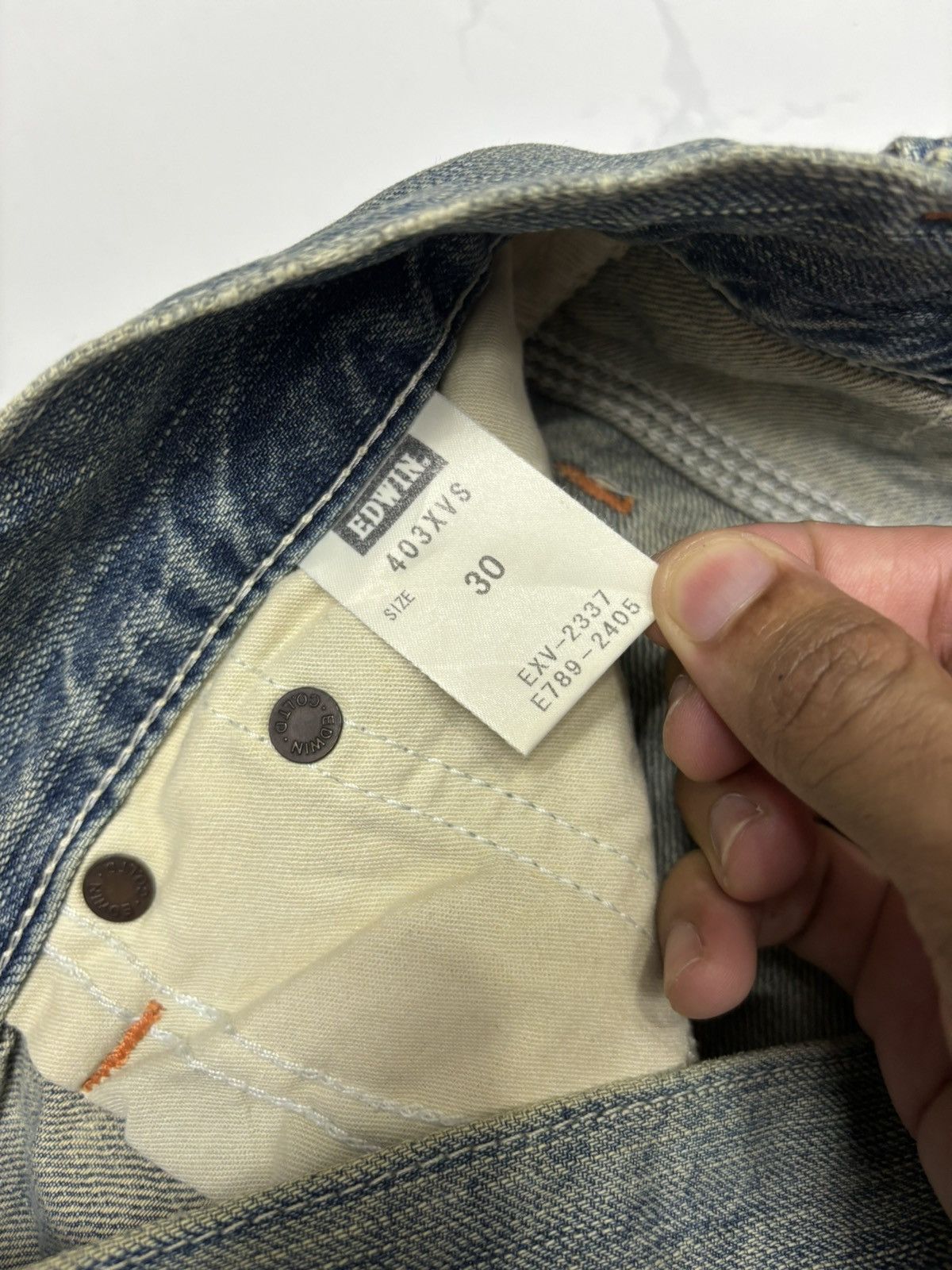 Kapital 🔥Edwin Xvs Rusty Distressed Denim Jeans Size US 33 - 10 Thumbnail