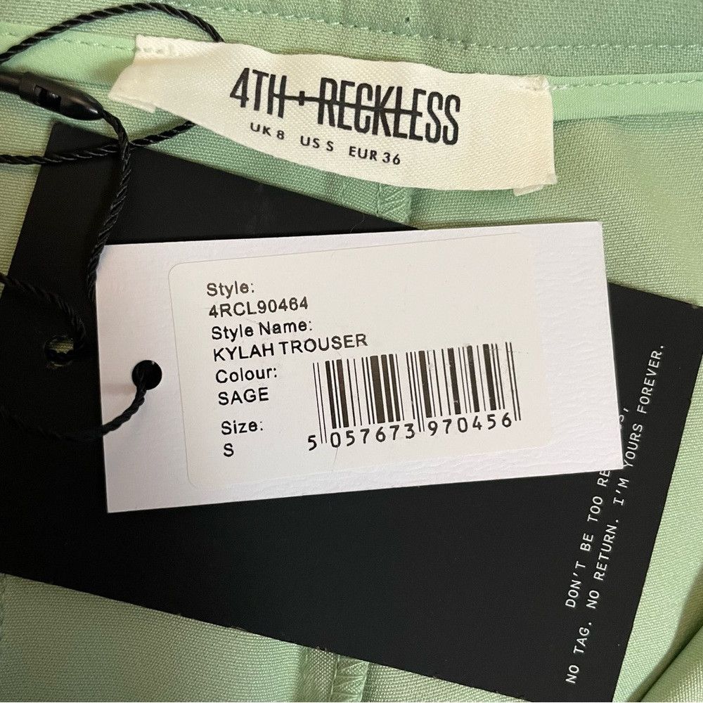 Other NWT New 4TH & RECKLESS Light Green Kylah Cargo Trousers Siz Size 28" / US 6 / IT 42 - 6 Thumbnail