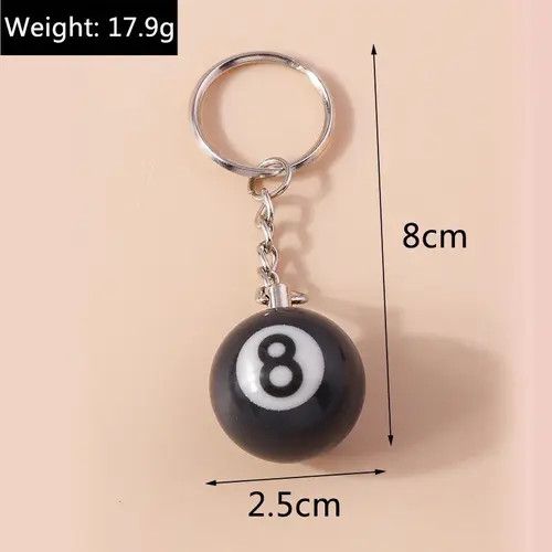 Jewelry Billiards 🎱 pool keychain Size ONE SIZE - 2 Thumbnail