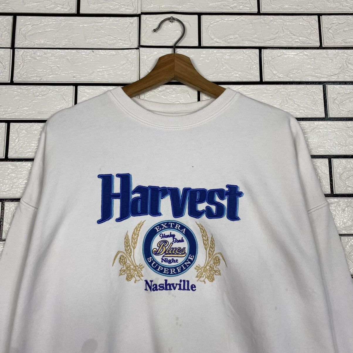 Japanese Brand 📌Vintage Sweatshirt Moussy Harvest Nashville Big Logo Size US M / EU 48-50 / 2 - 4 Thumbnail