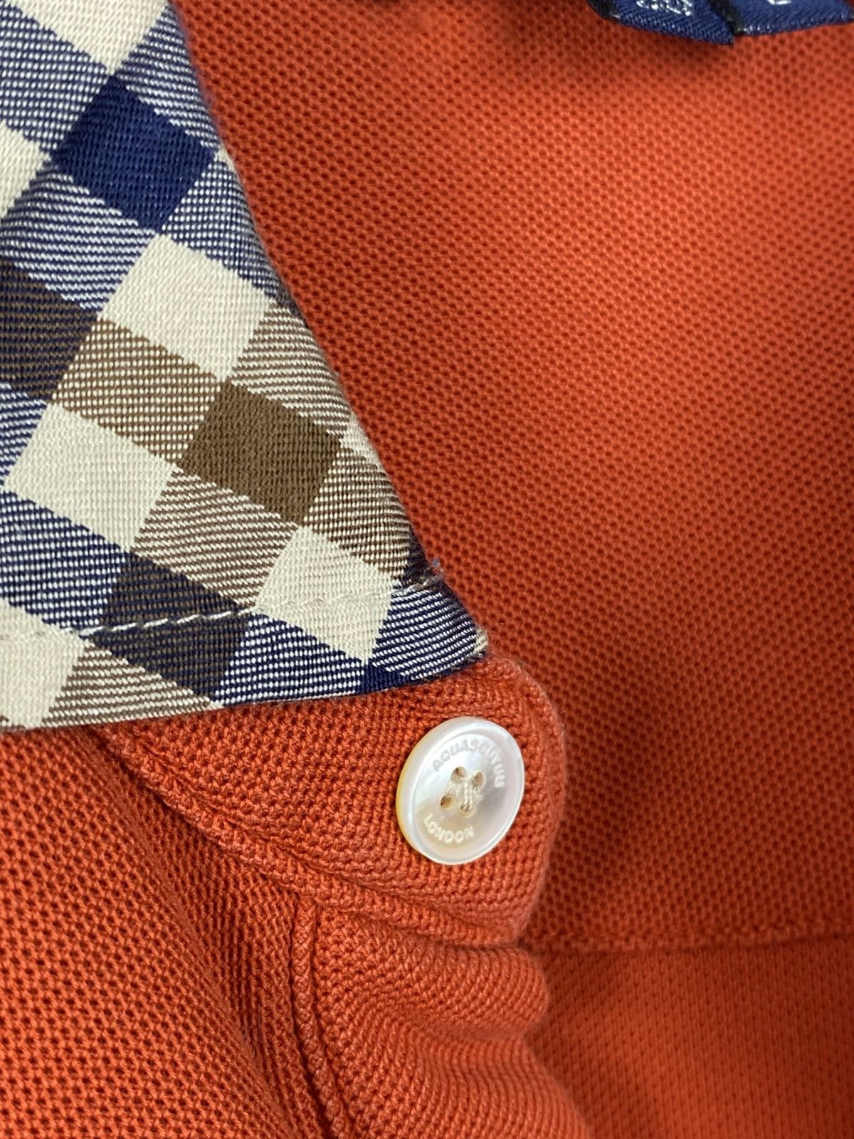 Aquascutum Aquascutum Collared Polo Tee Check Color Cotton size L Size US L / EU 52-54 / 3 - 4 Thumbnail