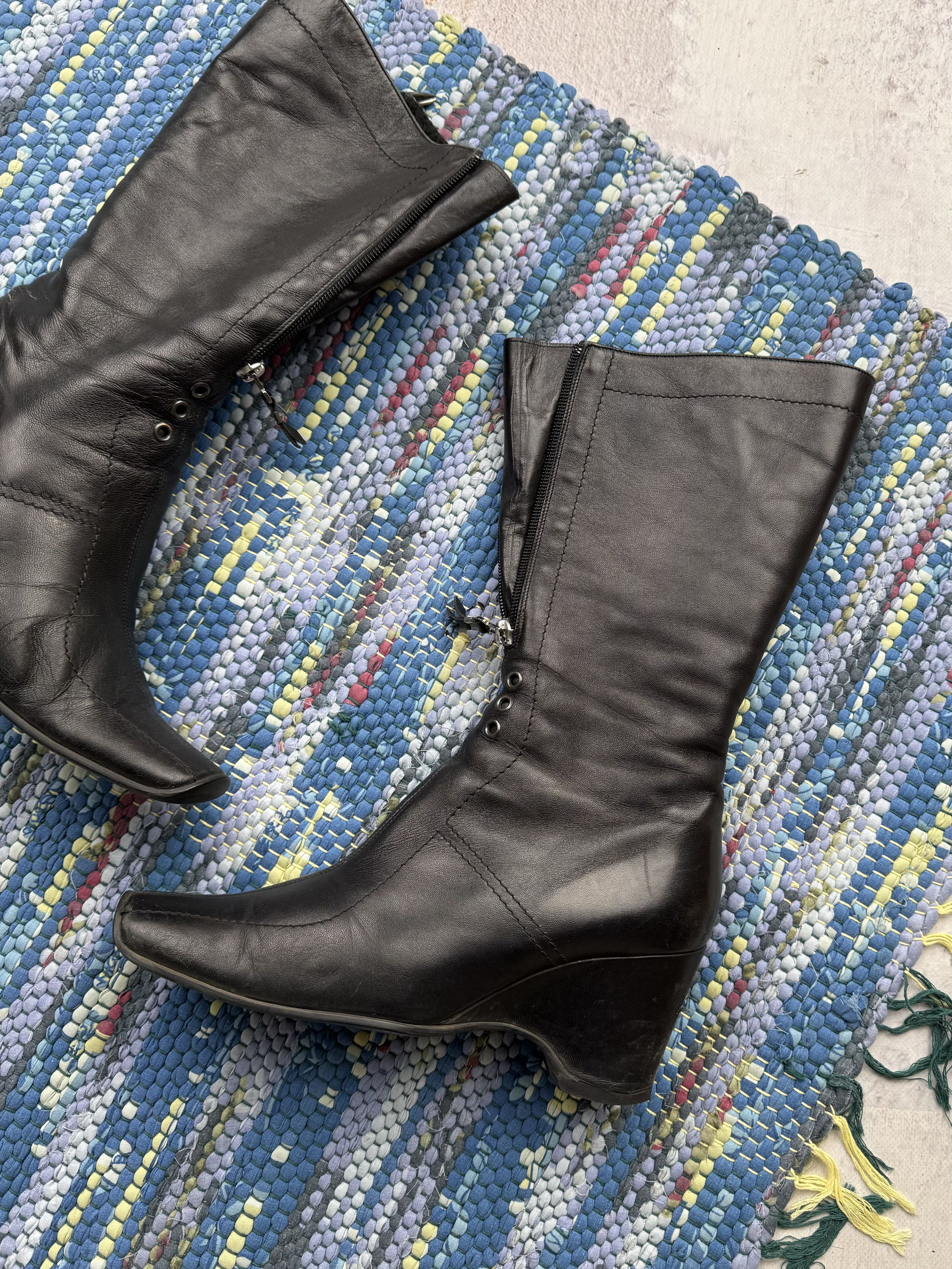 Vintage Vintage Leather Futuristic Boots A722D4(209) Size US 8 / IT 38 - 3 Thumbnail