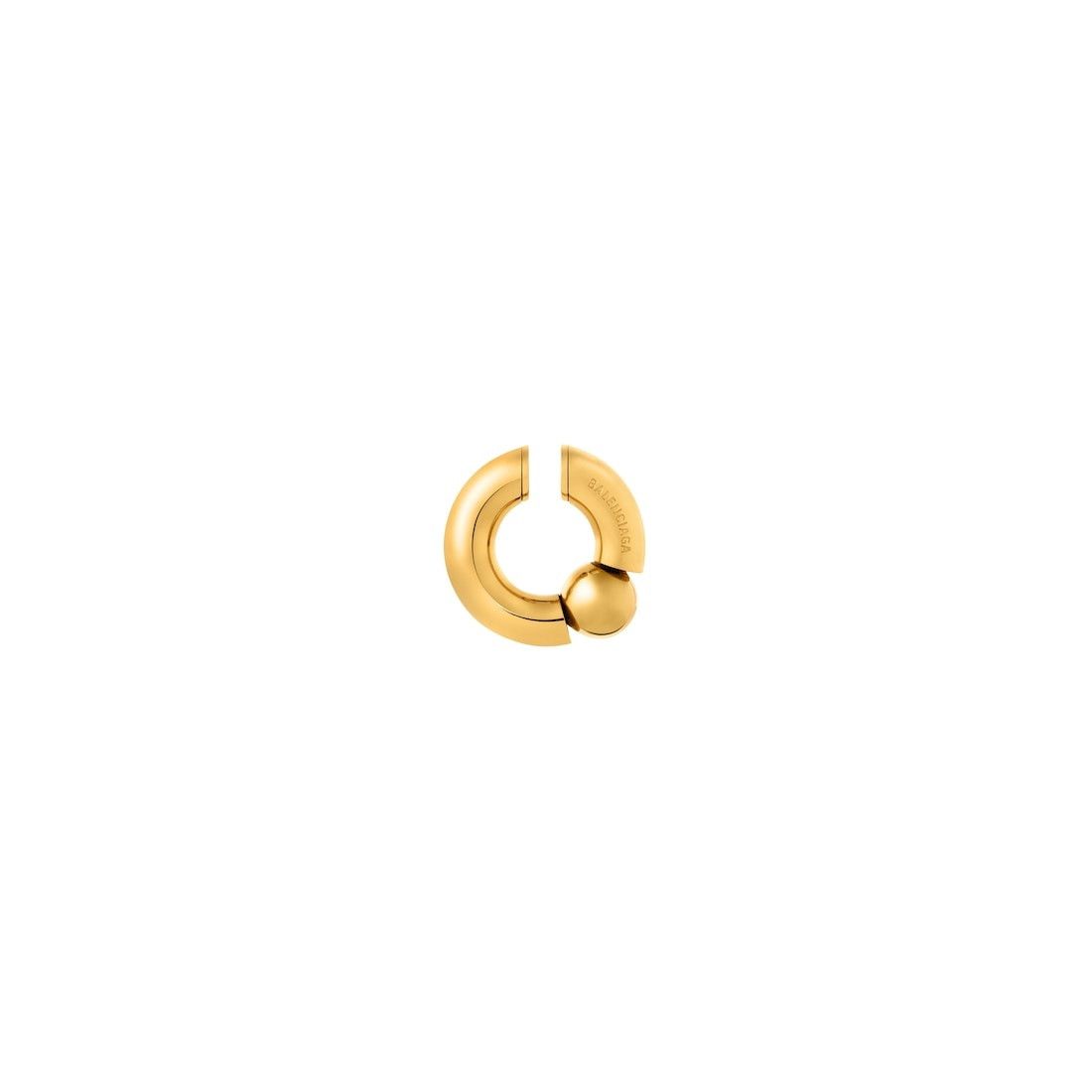 Balenciaga o1tr1nto0326 Size: OS / Mega Ear Cuff in Gold Size ONE SIZE - 1 Thumbnail