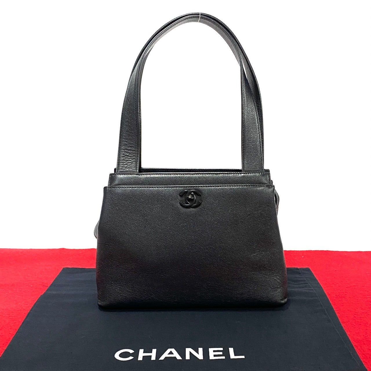Chanel Handbag Black Leather