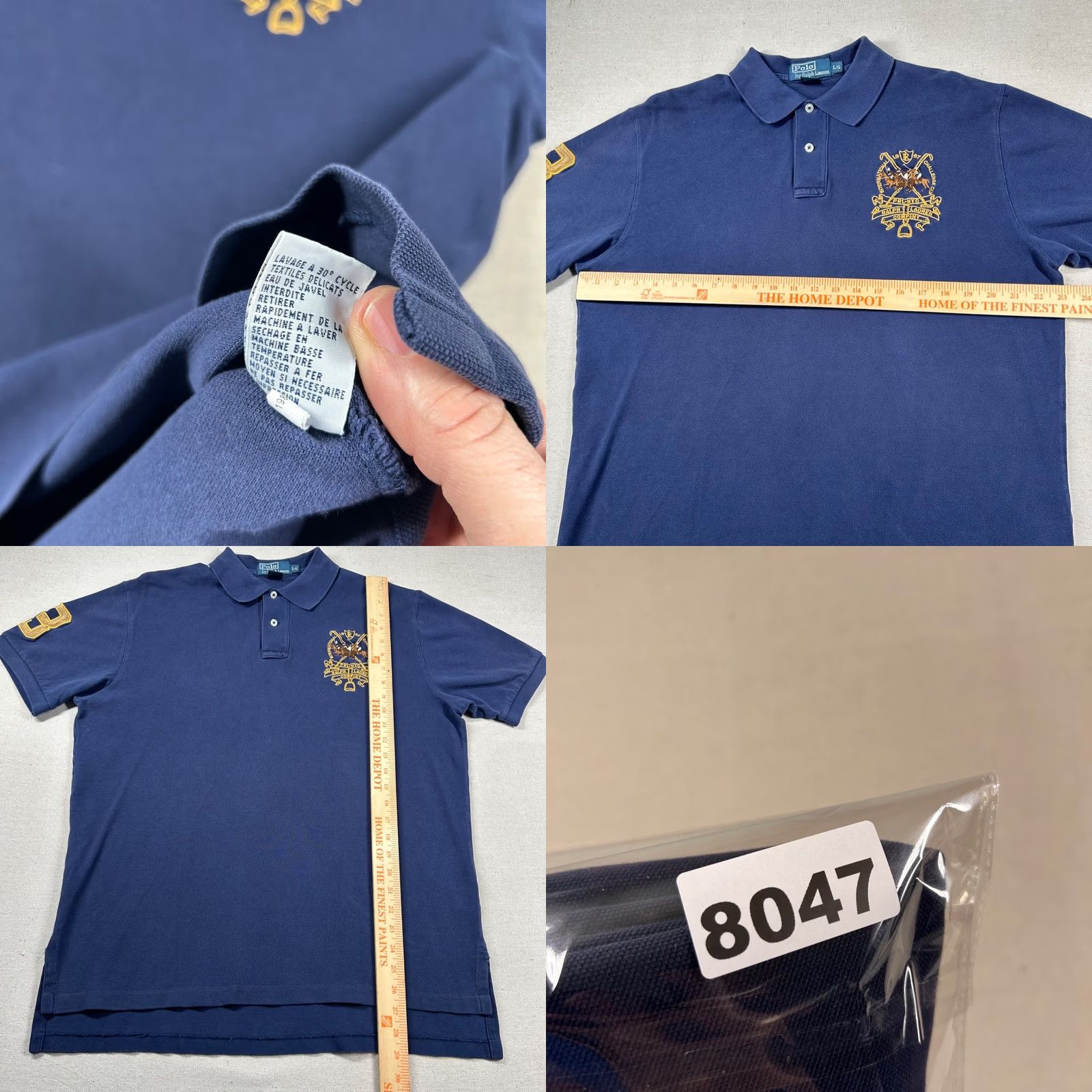 Polo Ralph Lauren Polo Ralph Lauren Shirt Men L Golf Polo Big Pony Crest Embroidery PRL-NYC 3 Navy Size US L / EU 52-54 / 3 - 8 Thumbnail