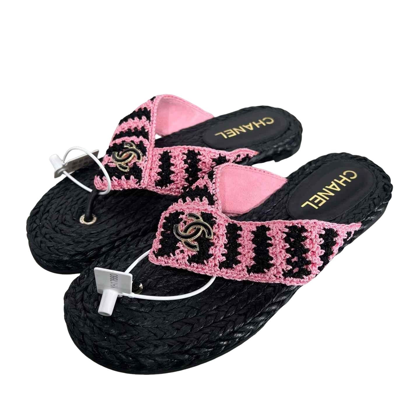 Chanel Chanel Woven CC Logo Sandals Size 36 Size US 5 / IT 35 - 1 Thumbnail