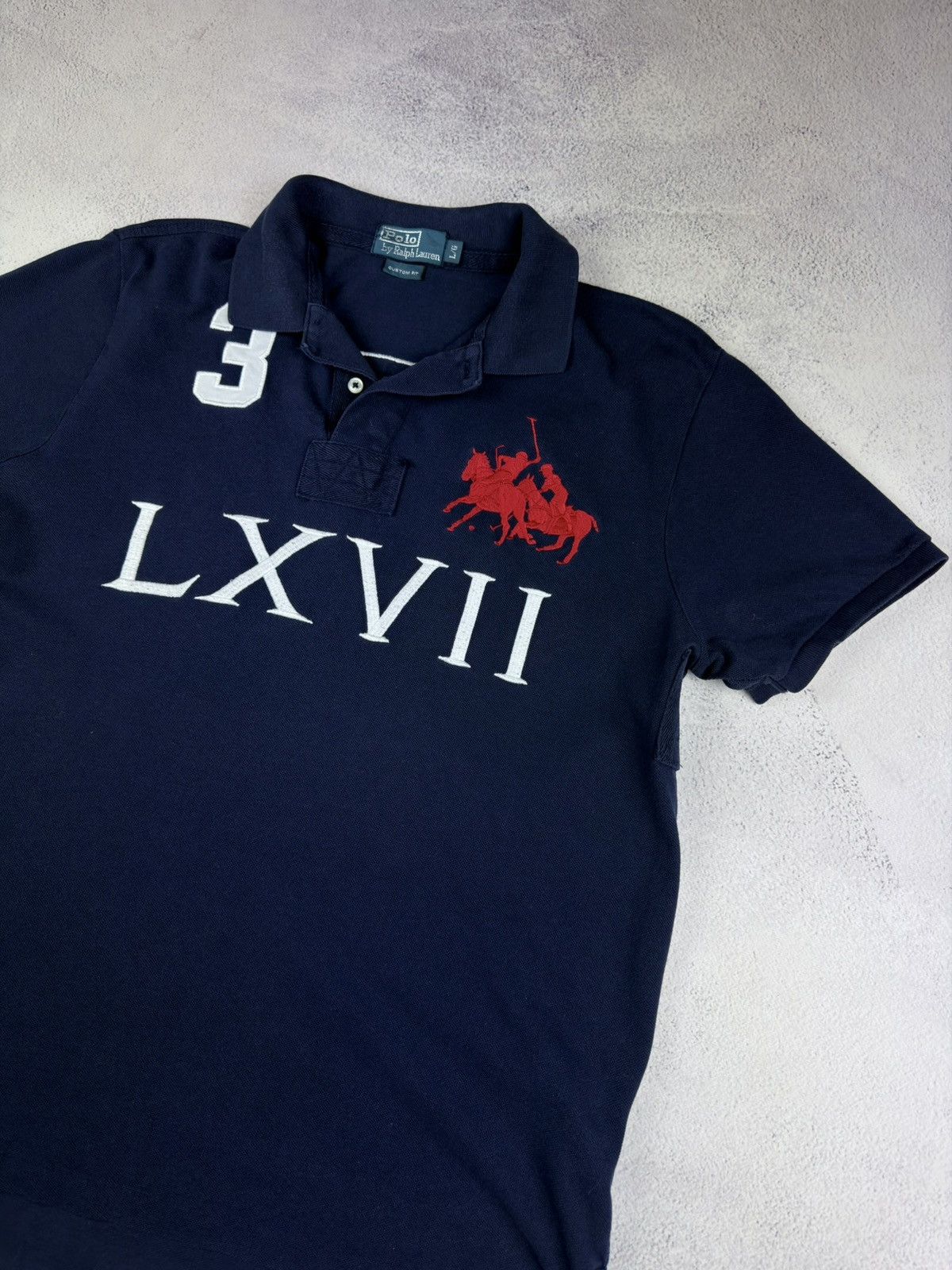 Polo Ralph Lauren Polo Ralph Lauren Big Pony Polo Shirt Navy Men's L Custom Size US L / EU 52-54 / 3 - 2 Thumbnail