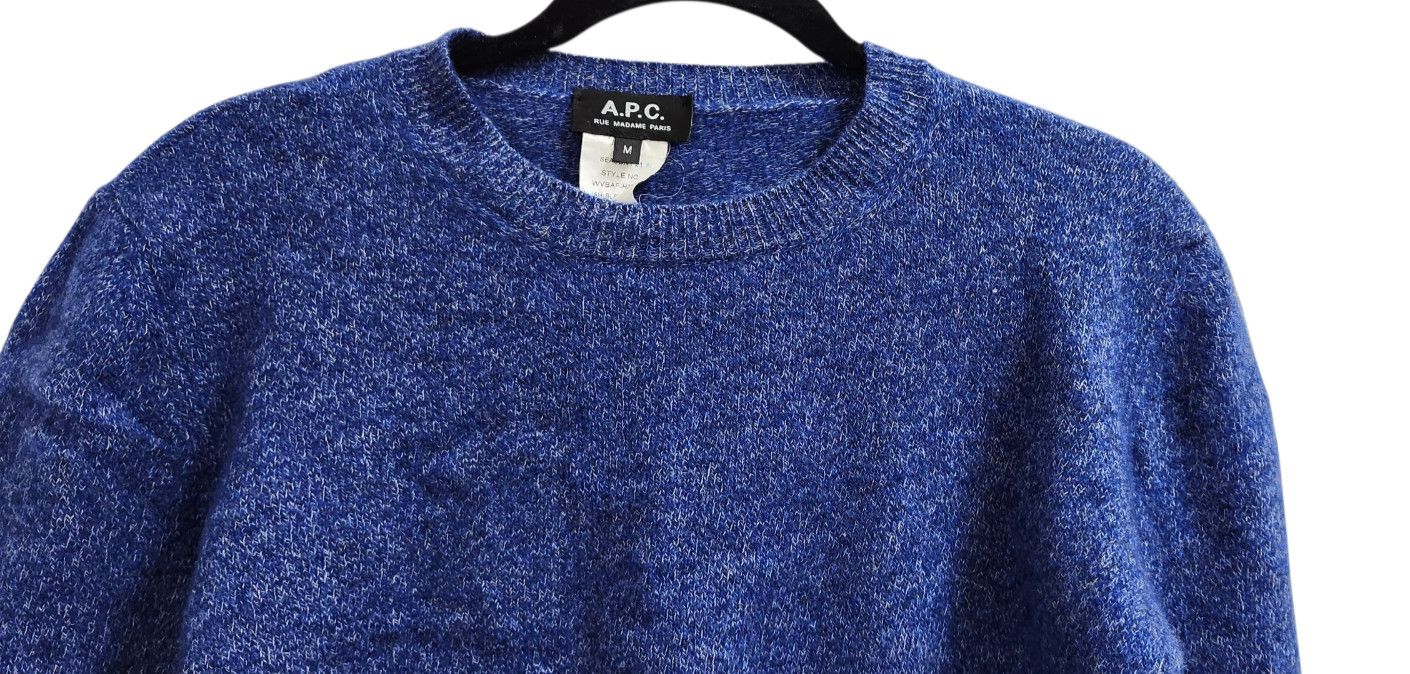 A.P.C. A.P.C. APC Wool Blend Crewneck Sweater M Blue Melange Knit Size M / US 6-8 / IT 42-44 - 3 Thumbnail