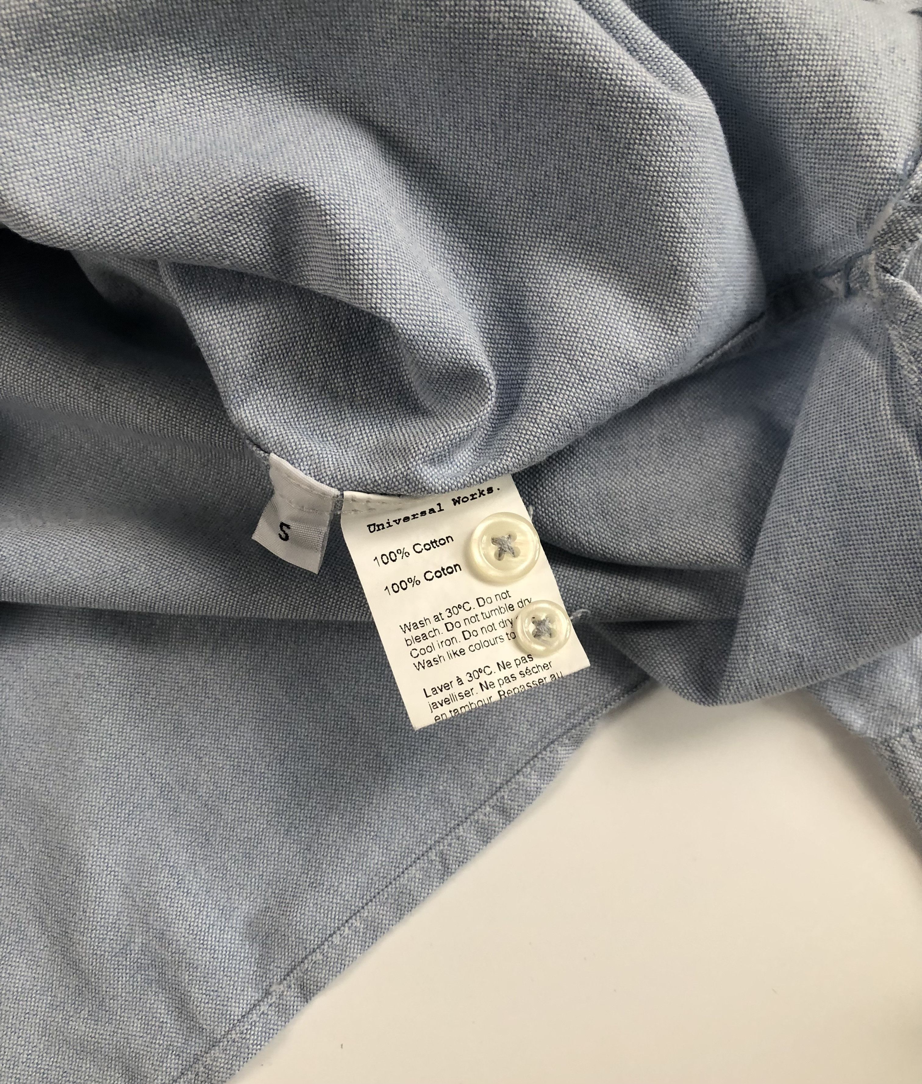 Universal Works Universal Works Everyday Blue Oxford Cotton Shirt Size US S / EU 44-46 / 1 - 5 Thumbnail