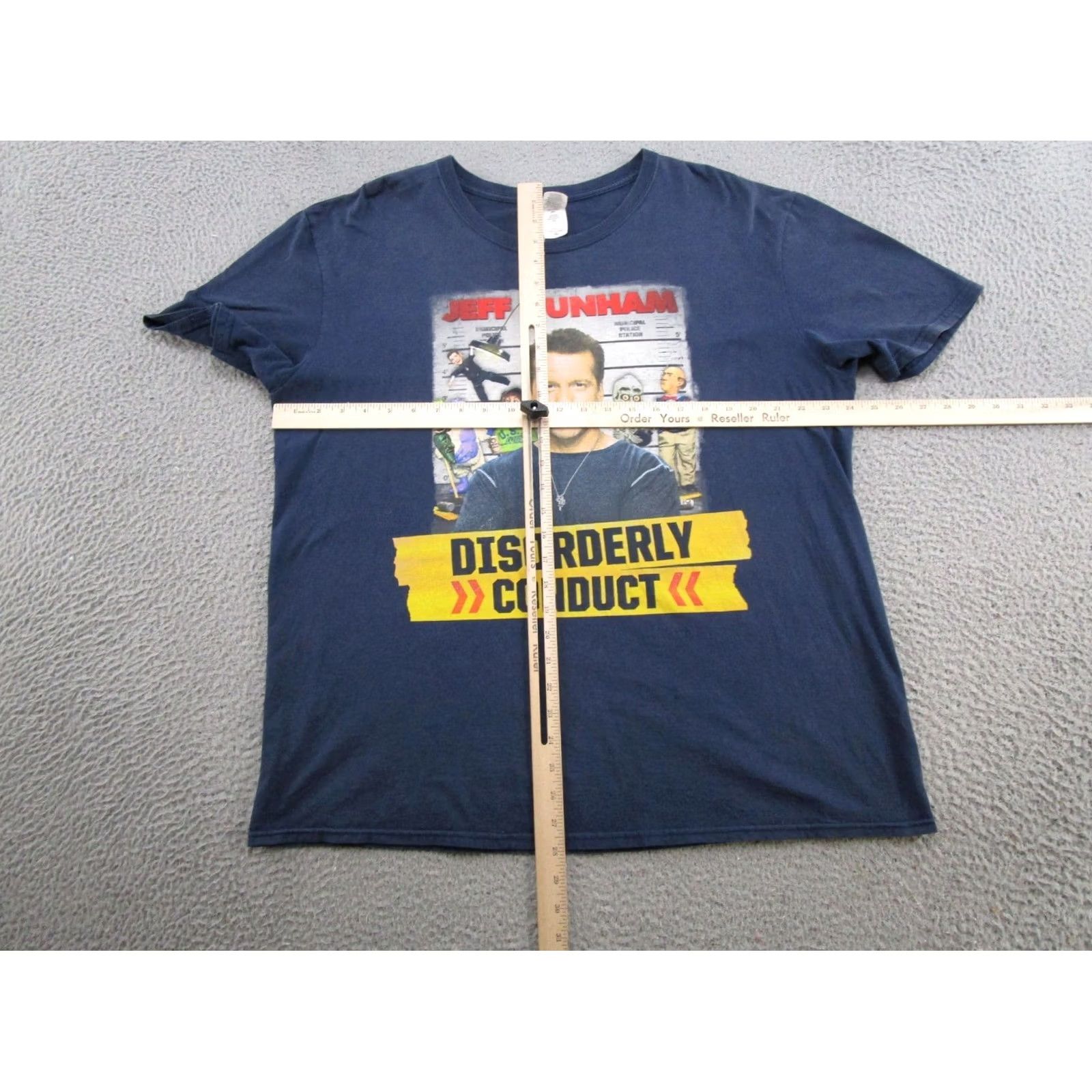 Gildan VINTAGE Jeff Dunham Disorderly Conduct Comedy T-Shirt XL VTG Y2K blue Gildan Regular Mens Size US XL / EU 56 / 4 - 5 Thumbnail