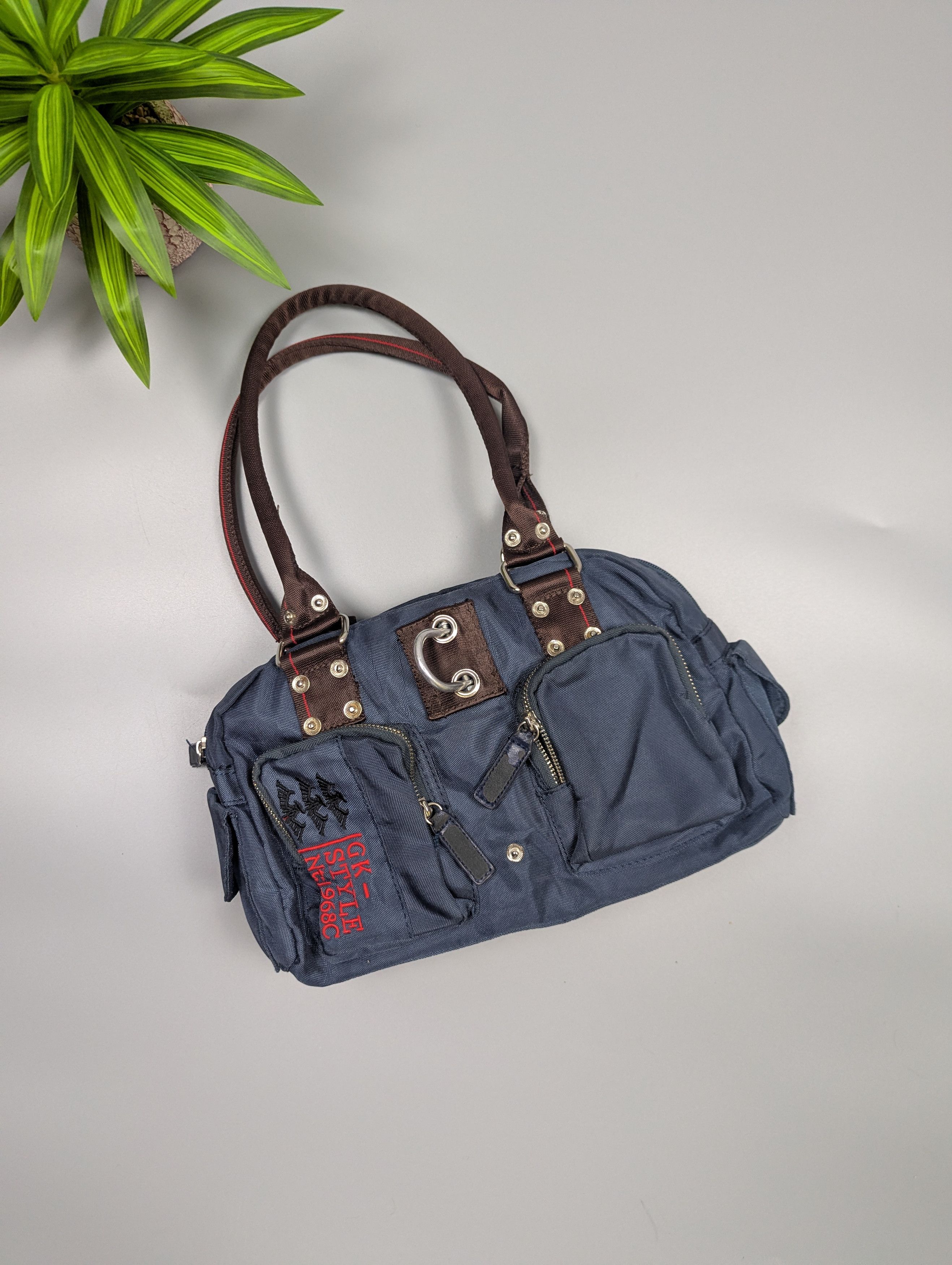 Vintage Vintage Y2K Blue Canvas Multi-Pocket Utility Bag Size ONE SIZE - 1 Thumbnail