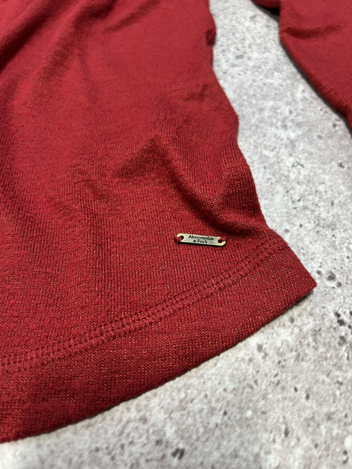 Abercrombie & Fitch y2k abercrombie & fitch 2000’s red long sleeve henley top Size M / US 6-8 / IT 42-44 - 7 Thumbnail