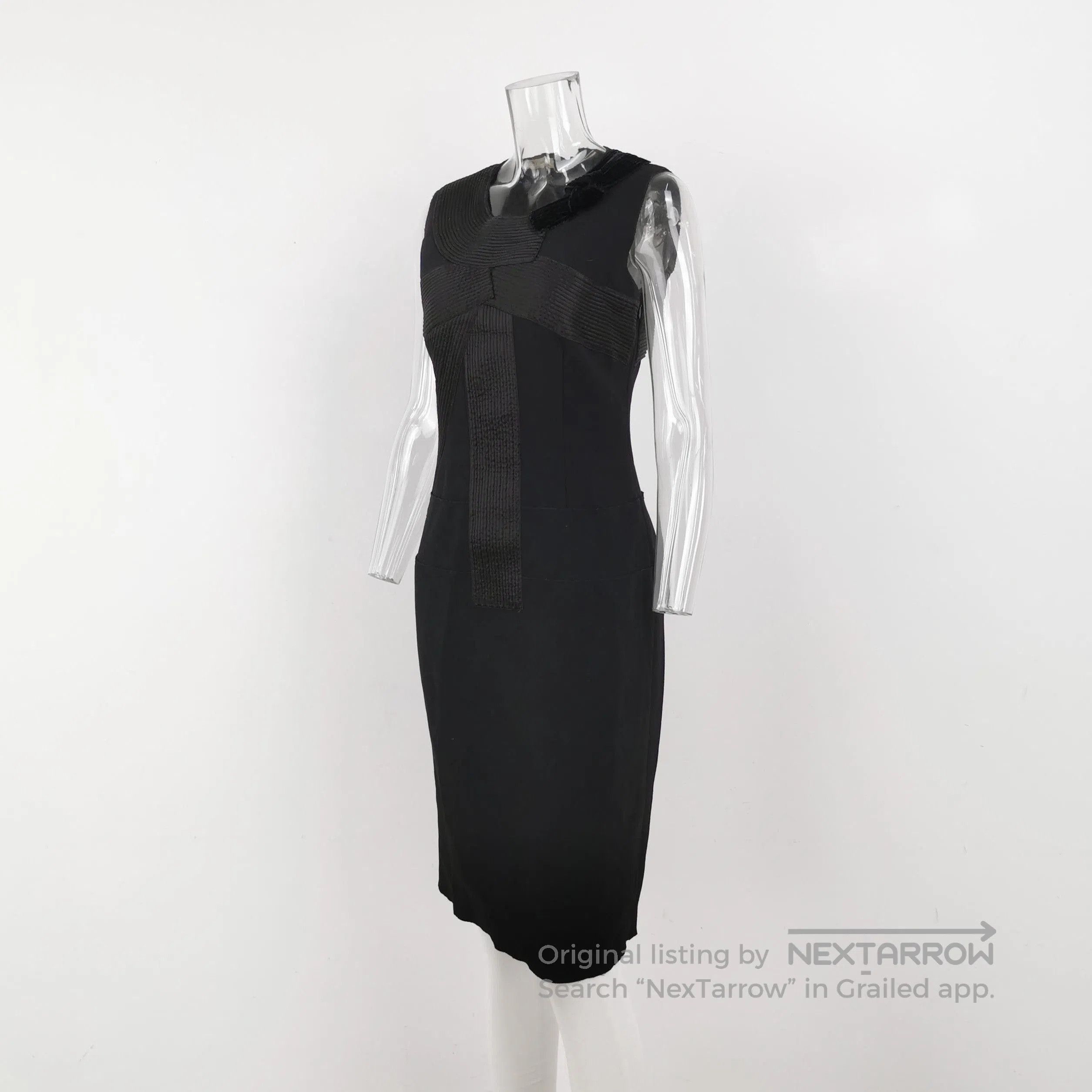 Prada Prada Wool Sleeveless Patchwork Dress . Size L / US 10 / IT 46 - 1 Thumbnail