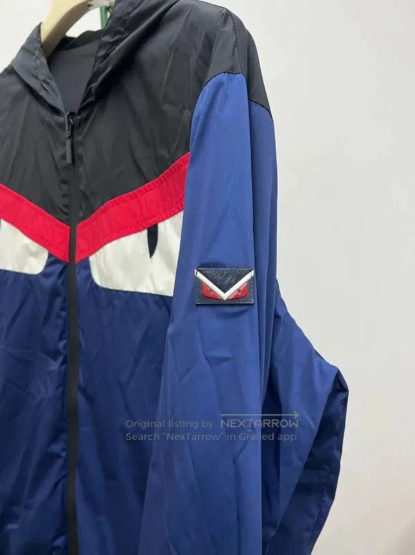 Fendi Fendi Blue Cotton Logo Long Sleeve Jacket . Size US XL / EU 56 / 4 - 4 Thumbnail