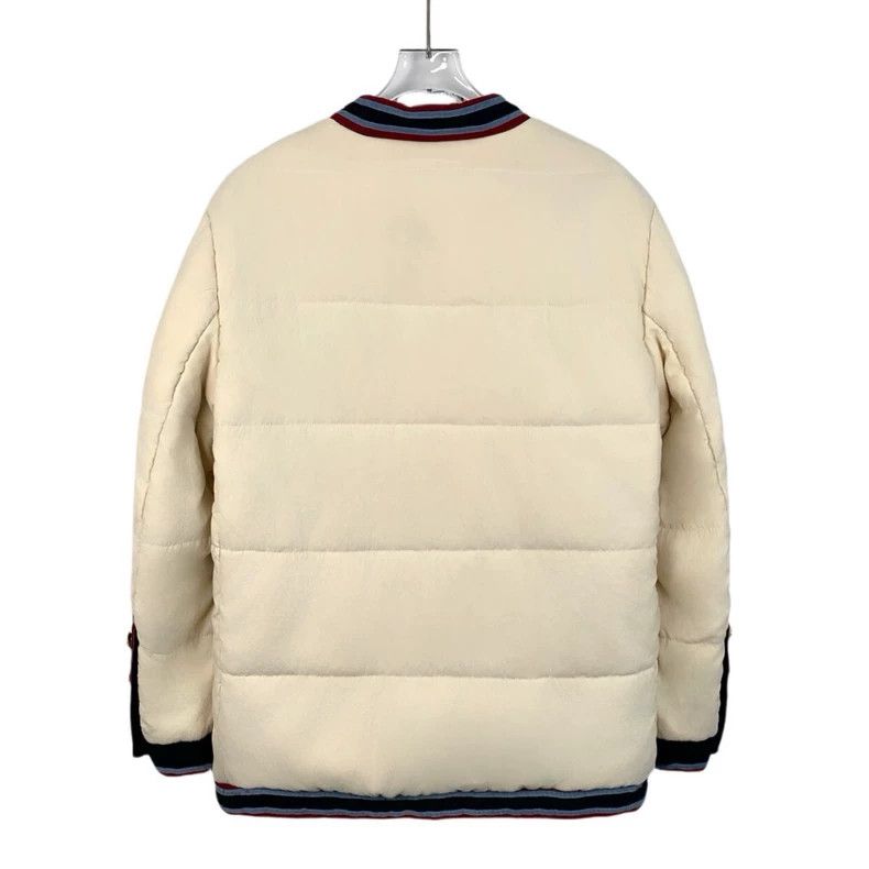 Gucci Gucci Beige striped V-neck single-breasted long-sleeved cot Size US XXS / EU 40 - 2 Thumbnail