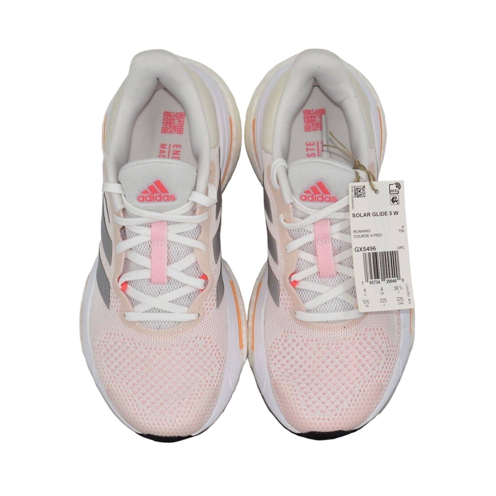 Adidas B4 NIB ADIDAS Solar Glide 5 White Orange Shoes GX5496 Sz 5.5 Size US 5.5 / IT 35.5 - 3 Thumbnail