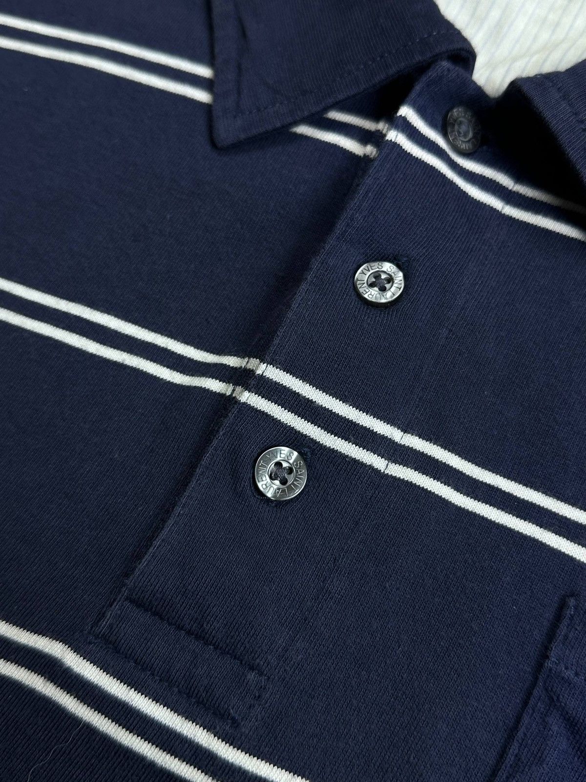 Yves Saint Laurent Vintage YSL Yves Saint Laurent Striped Polo Shirt XXL Size US XXL / EU 58 / 5 - 4 Thumbnail