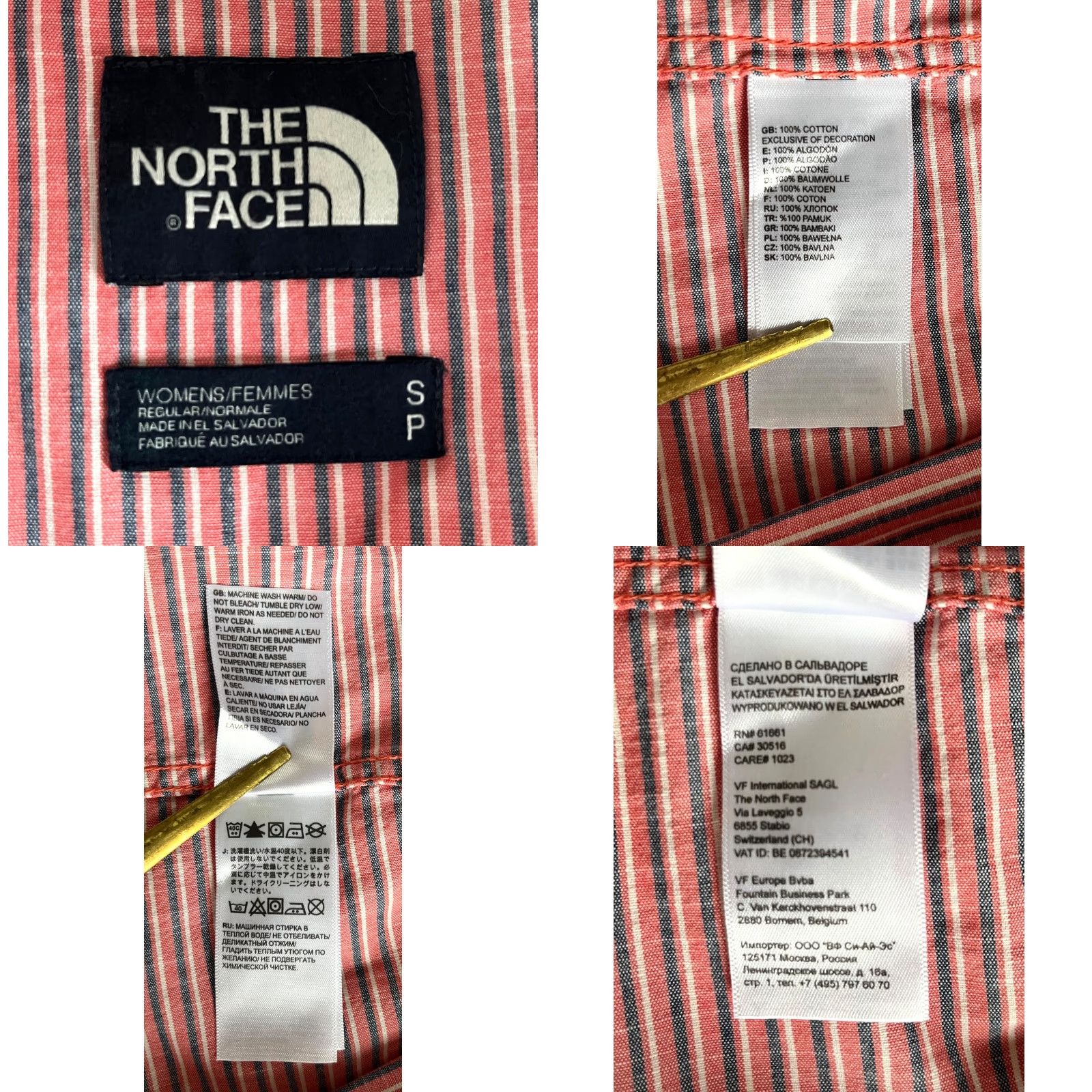 The North Face Nike Shirt Women’s Button-Up Pullover with Roll Tab Sleeves Sz S Multicolor Striped The North Face Size S / US 4 / IT 40 - 8 Thumbnail