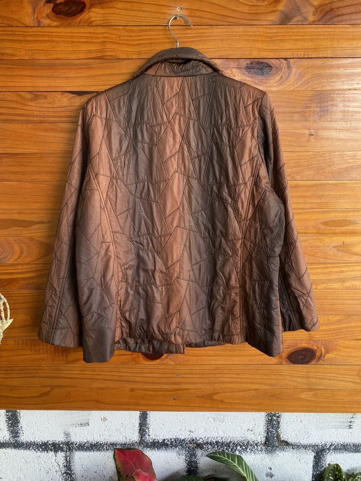 Japanese Brand J. Satterwhite Quilted Jacket Brown Lightweight Size M / US 6-8 / IT 42-44 - 10 Thumbnail