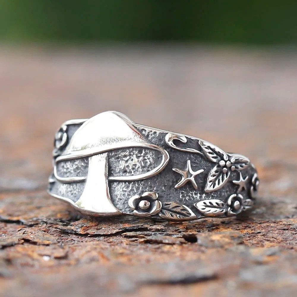 Jewelry Mushroom Ring Streetwear Jewelry Fashion Gift Size ONE SIZE - 1 Thumbnail