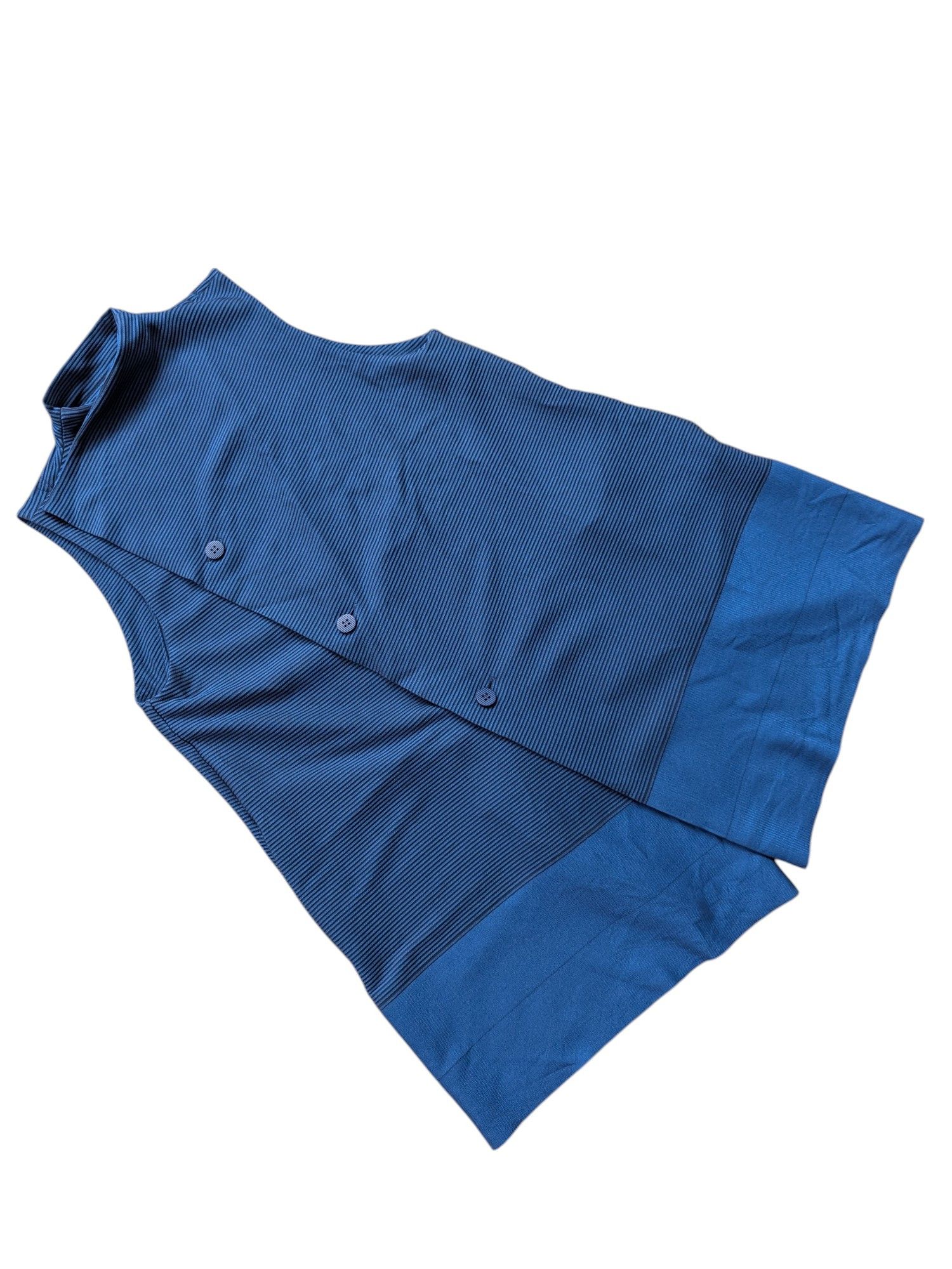 Designer × Issey Miyake Vintage Issey Miyake Sleeveless Blouse Striped Size M / US 6-8 / IT 42-44 - 4 Thumbnail