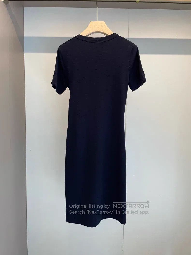 Brunello Cucinelli Brunello Cucinelli Navy blue wool short-sleeve dress Size XS / US 0-2 / IT 36-38 - 2 Thumbnail