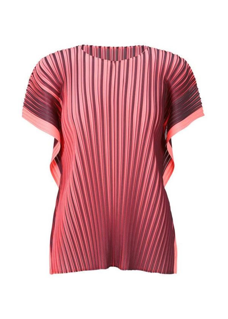 Issey Miyake o1mle0325 Pleats Please Alt Bright Pleated Top in Multicolor Size XXL / US 16-18 / IT 52-54 - 1 Thumbnail
