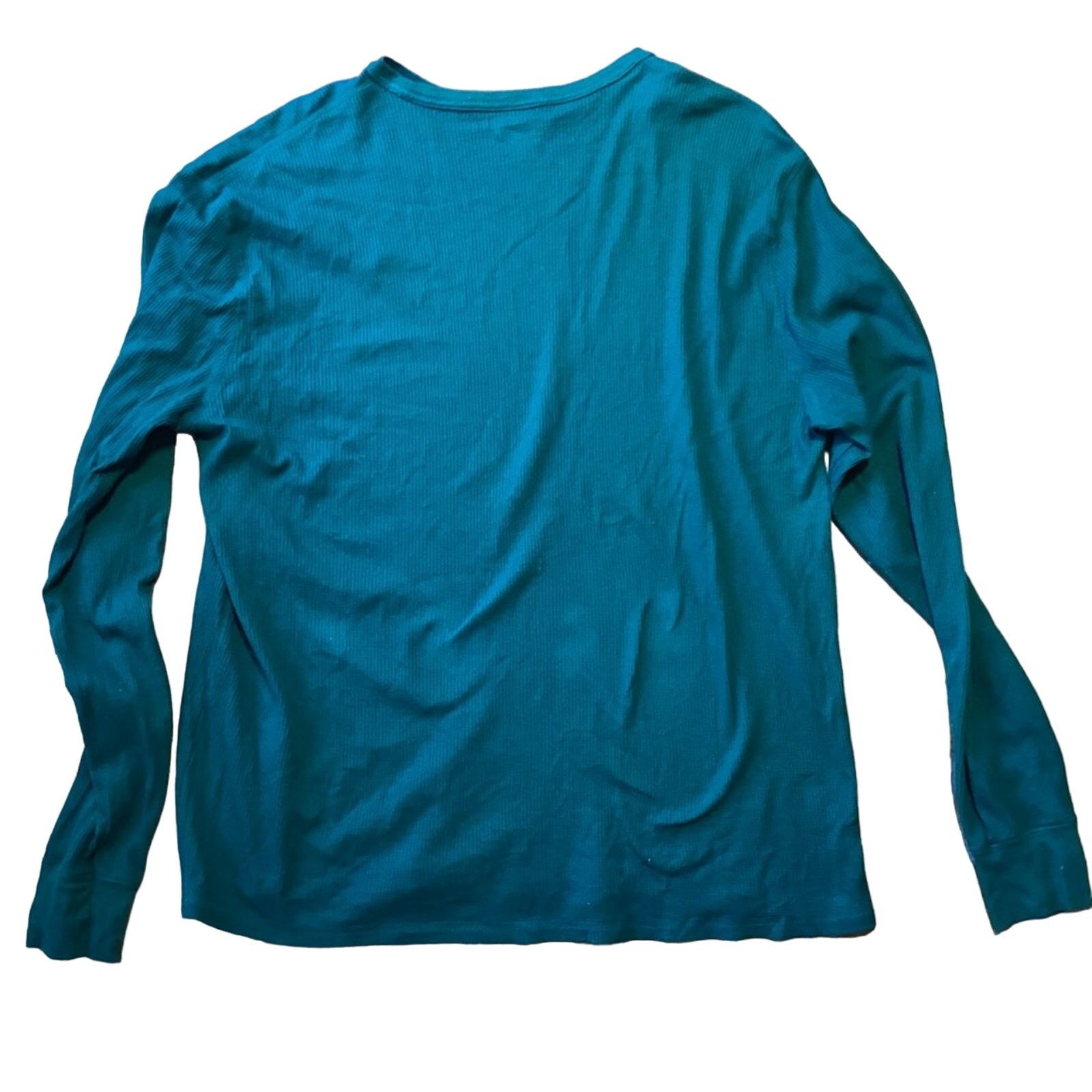 Merona Merona Green Long Sleeve Waffle Shirt Size US XL / EU 56 / 4 - 5 Thumbnail