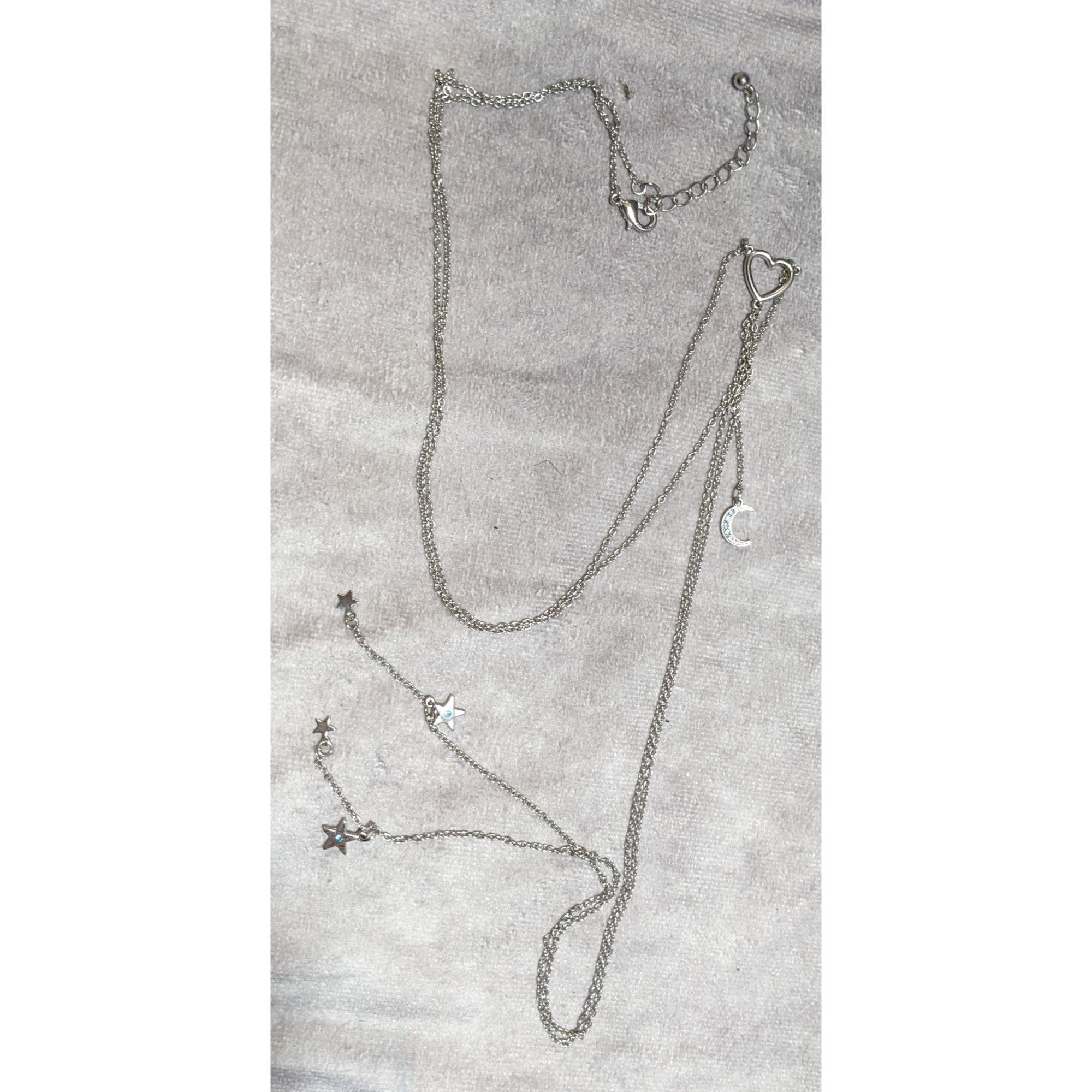 Other Minimalist Modern Lariat Heart Moon And Star Charm Necklace Size ONE SIZE - 10 Thumbnail