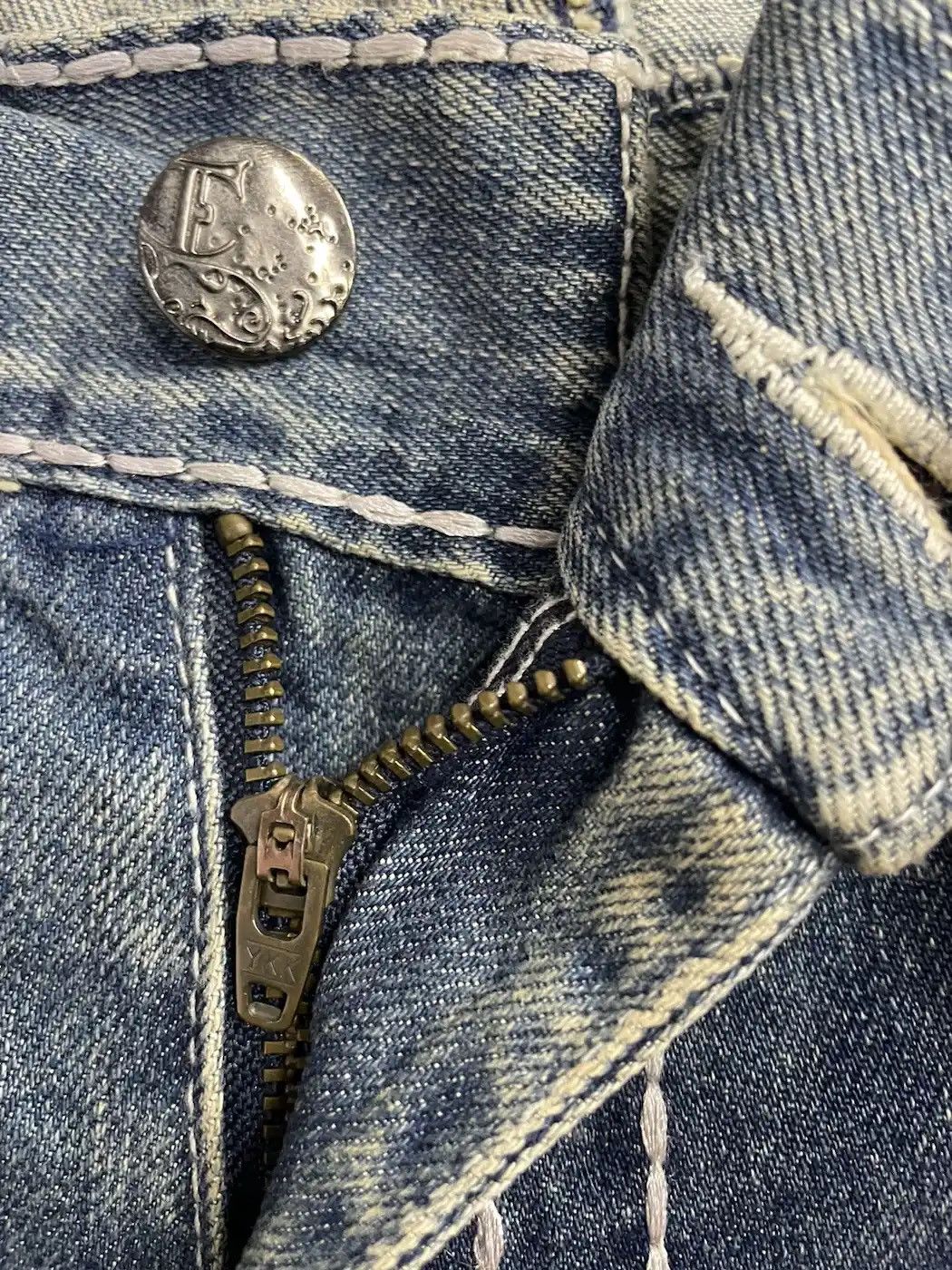 20471120 × GOSTAR DE FUGA × Hysteric Glamour Japan 291251 Heavy Stitched Flared Denim With Braided Belt Size US 32 / EU 48 - 9 Thumbnail