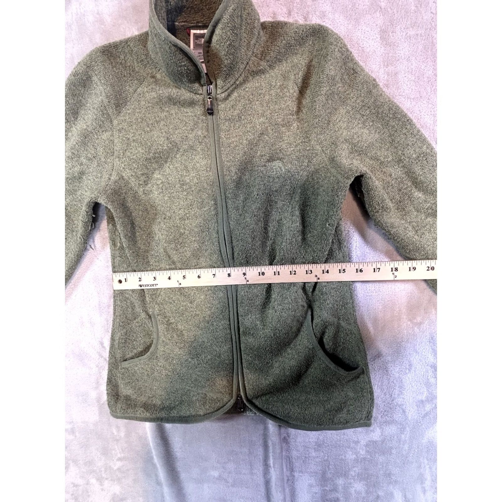 The North Face The North Face Green Women's Long Sleeve Fleece Jacket W/ Thumbholes, Size M Size M / US 6-8 / IT 42-44 - 4 Thumbnail