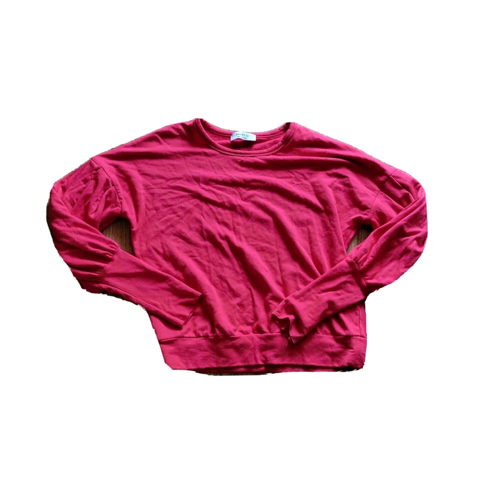 Bailey 44 Bailey 44 Sweater Womens Size S Red Balloon Sleeve Casual Crew Neck Jersey Knit Pullover Sweatshirt Top - Womens Size S / US 4 / IT 40 - 2 Thumbnail