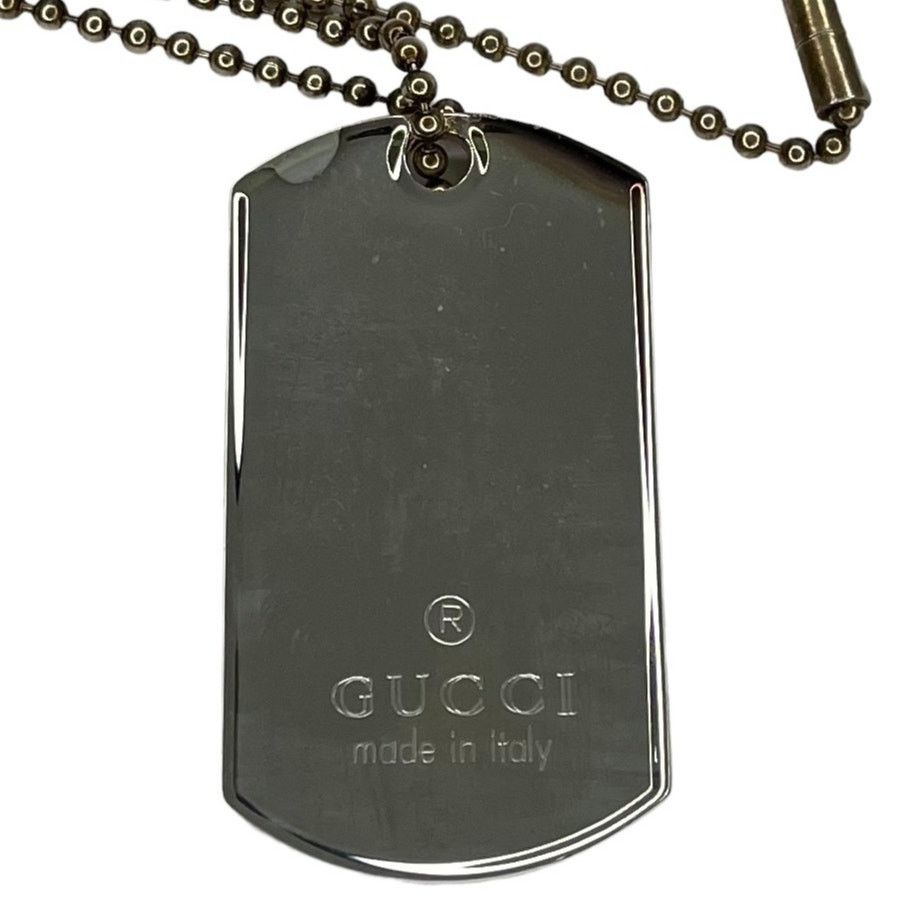 Gucci Gucci 925 Silver Dog Tag Necklace Size ONE SIZE - 1 Thumbnail