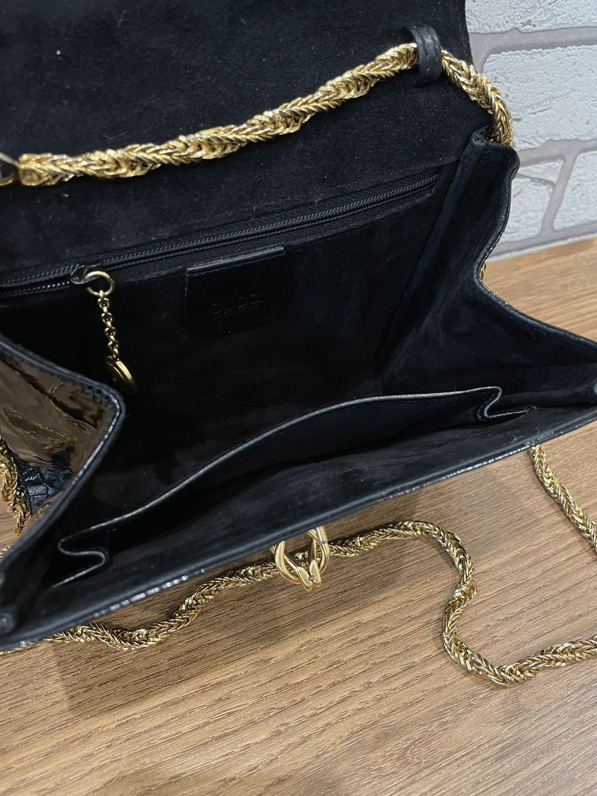 Gucci Gucci Shoulder Bag Small Dark Blue Leather Size ONE SIZE - 7 Thumbnail