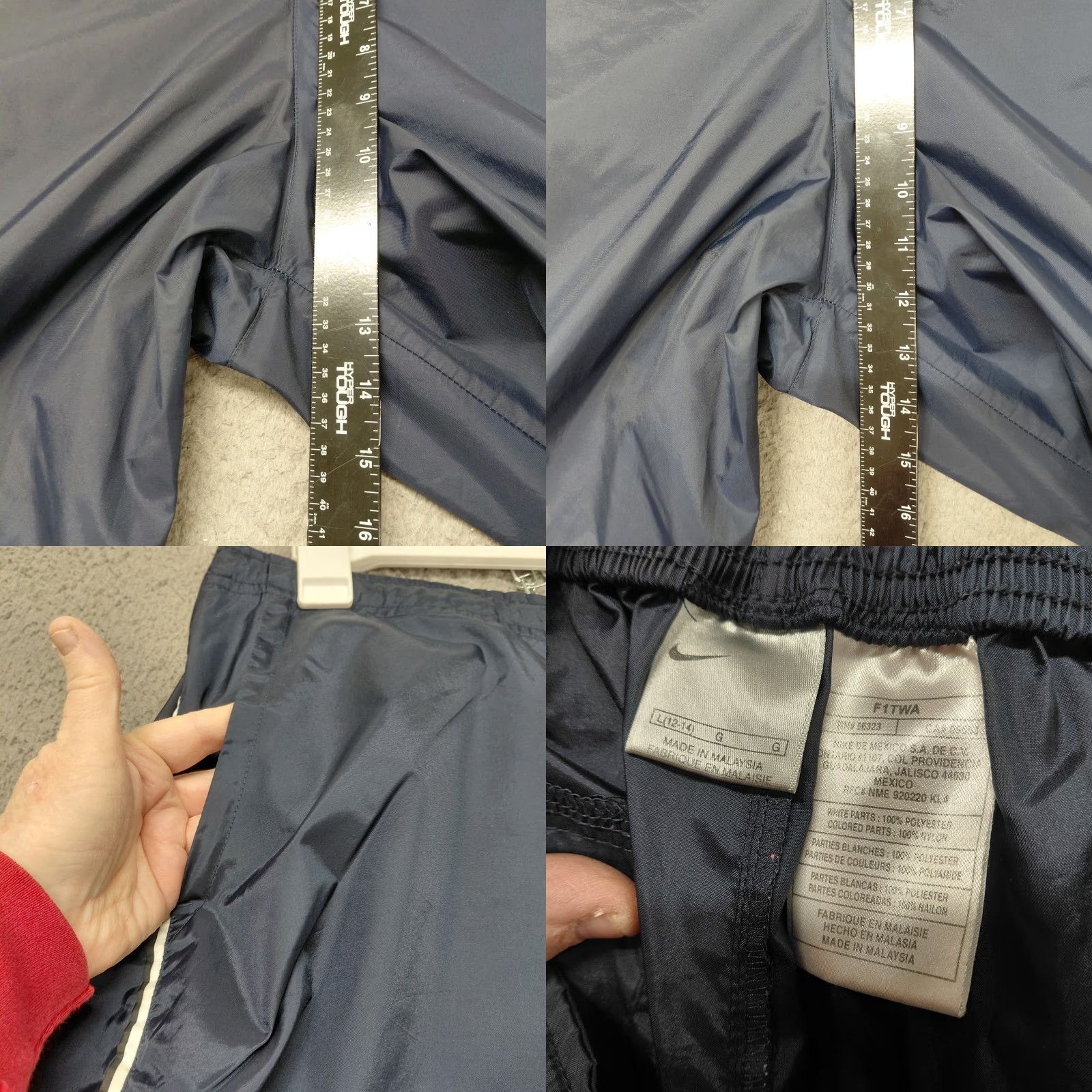 Nike Nike Pants Womens L Blue Sweatpants Joggers Ankle Zip Flawed Windbreaker Pockets Dri-FIT Regular Size 36" / US 14 / IT 50 - 8 Thumbnail