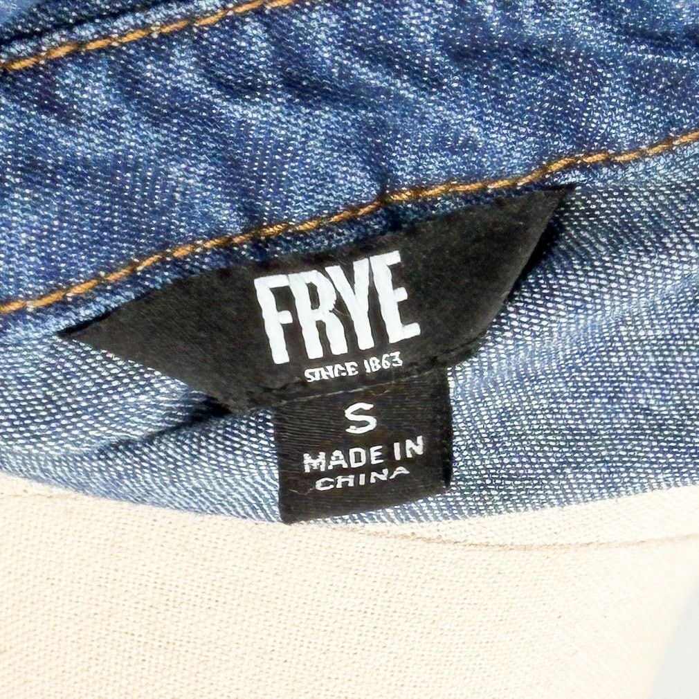 Frye Blue 100% Cotton Button Front Pocket Denim Mini Shirt Dress Size S / US 4 / IT 40 - 6 Thumbnail