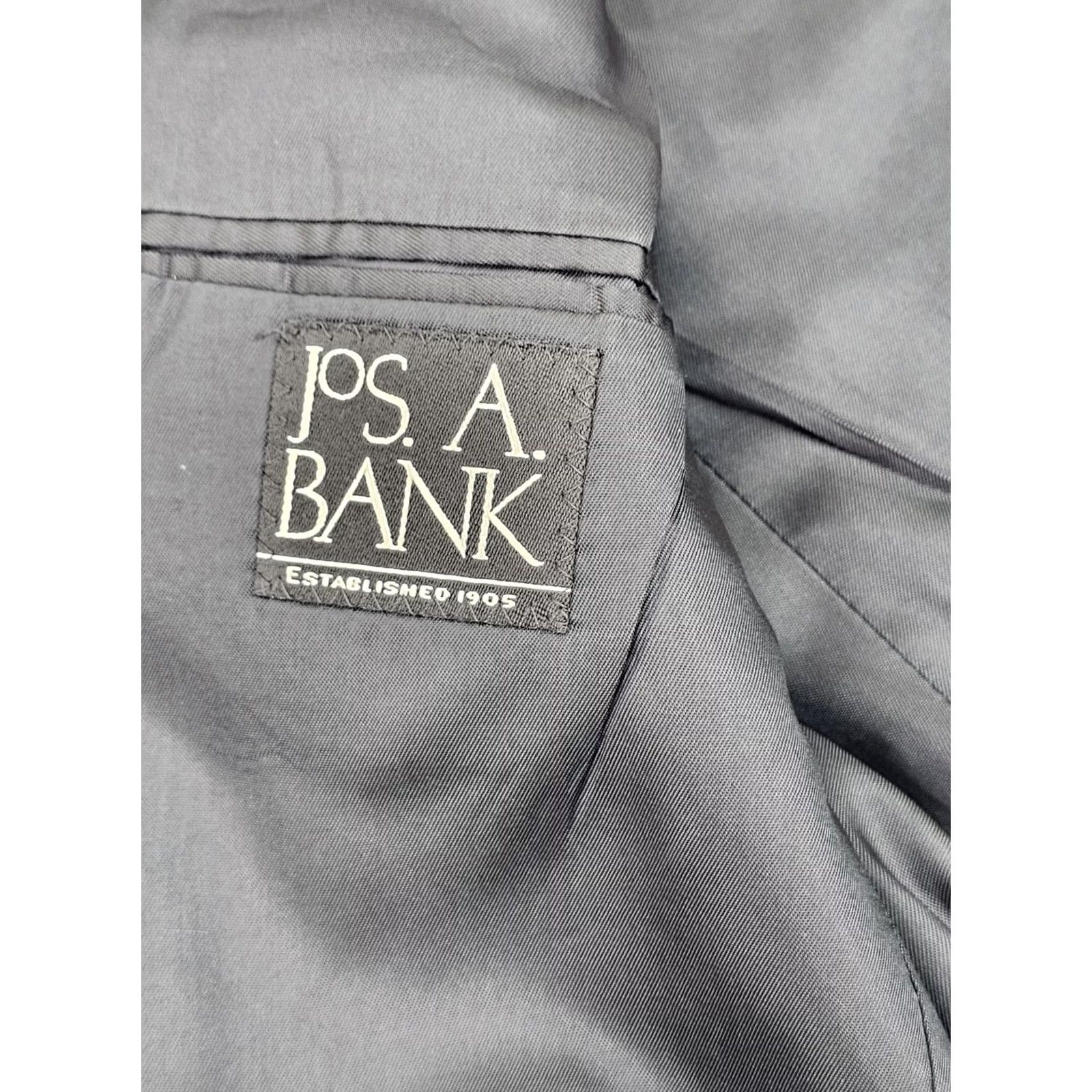 Jos. A. Bank Jos. A. Bank Blazer Shirt? 100% Wool Black Three-Button Notch Lapel Regular Fit Men 39R Jacket Size 40R - 3 Thumbnail