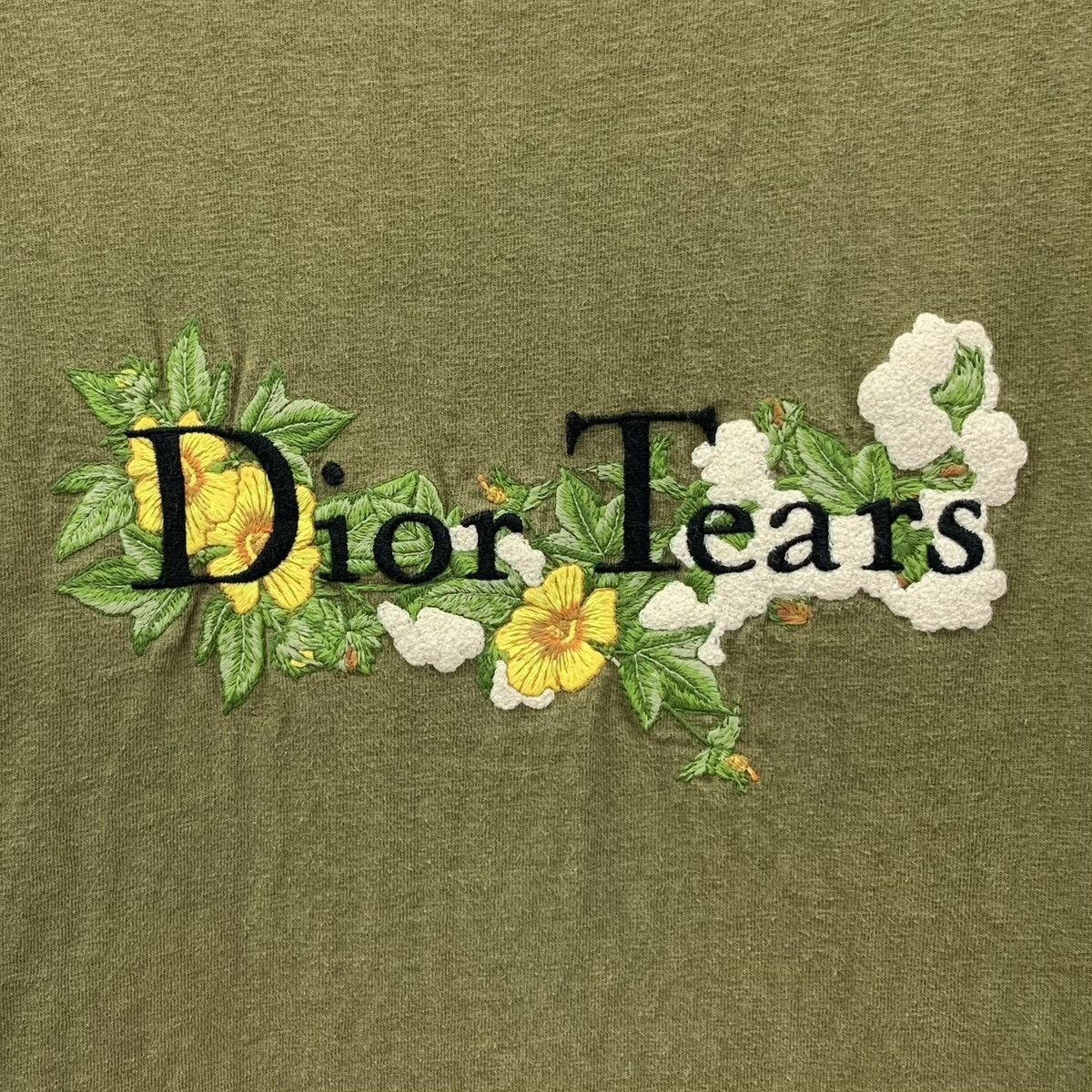 Dior Green Floral Embroidered Short Sleeve Shirt Size US XS / EU 42 / 0 - 5 Thumbnail