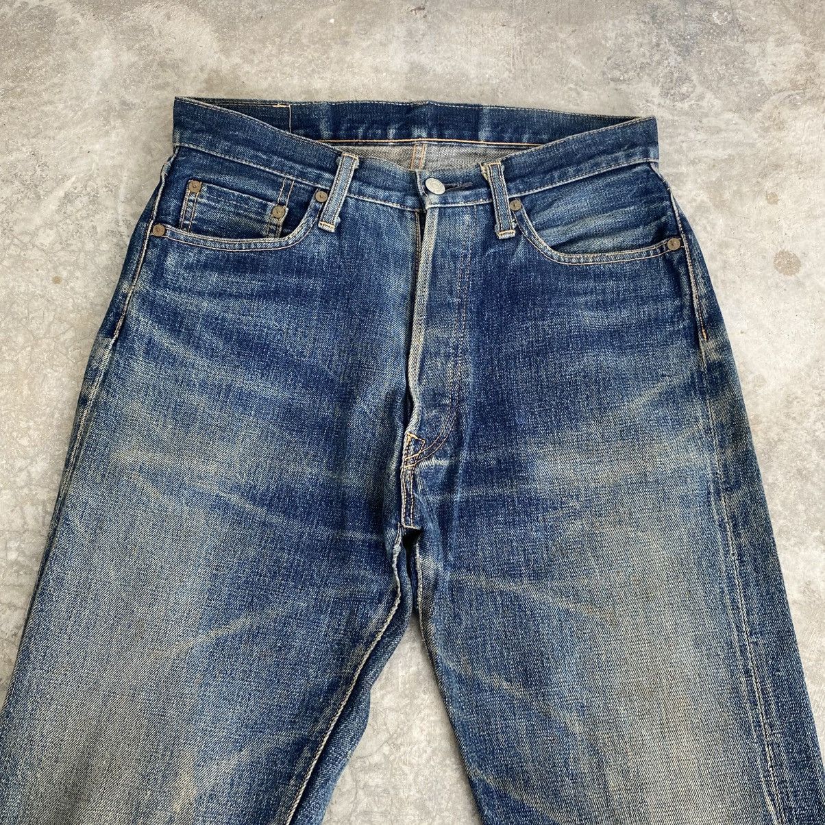 Denime Vintage 90’s Denime Faded Blue Distressed Selvedge Jeans Size US 30 / EU 46 - 4 Thumbnail